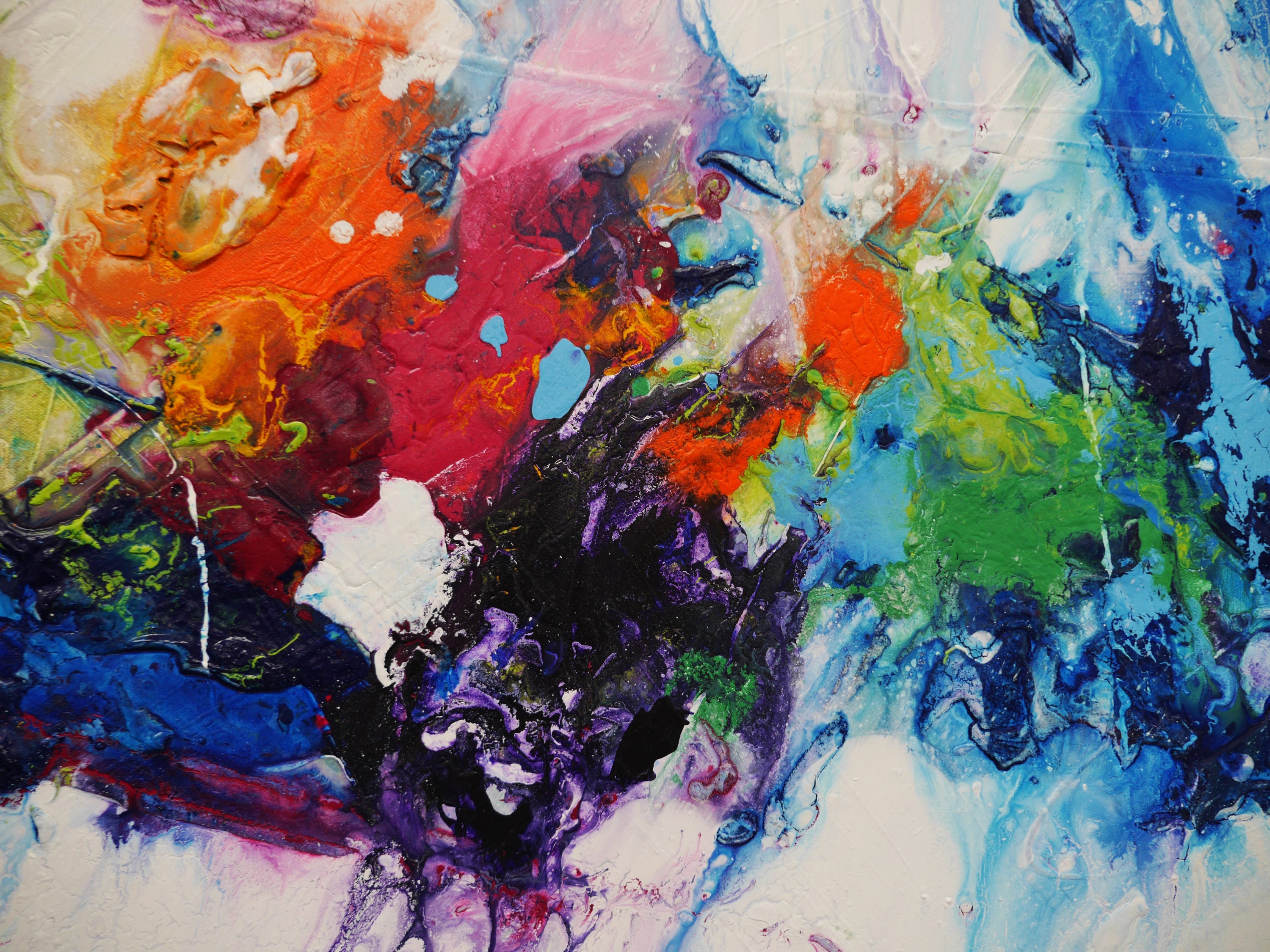 Wildest Bouquet 200cm x 80cm Colourful Textured Abstract Painting