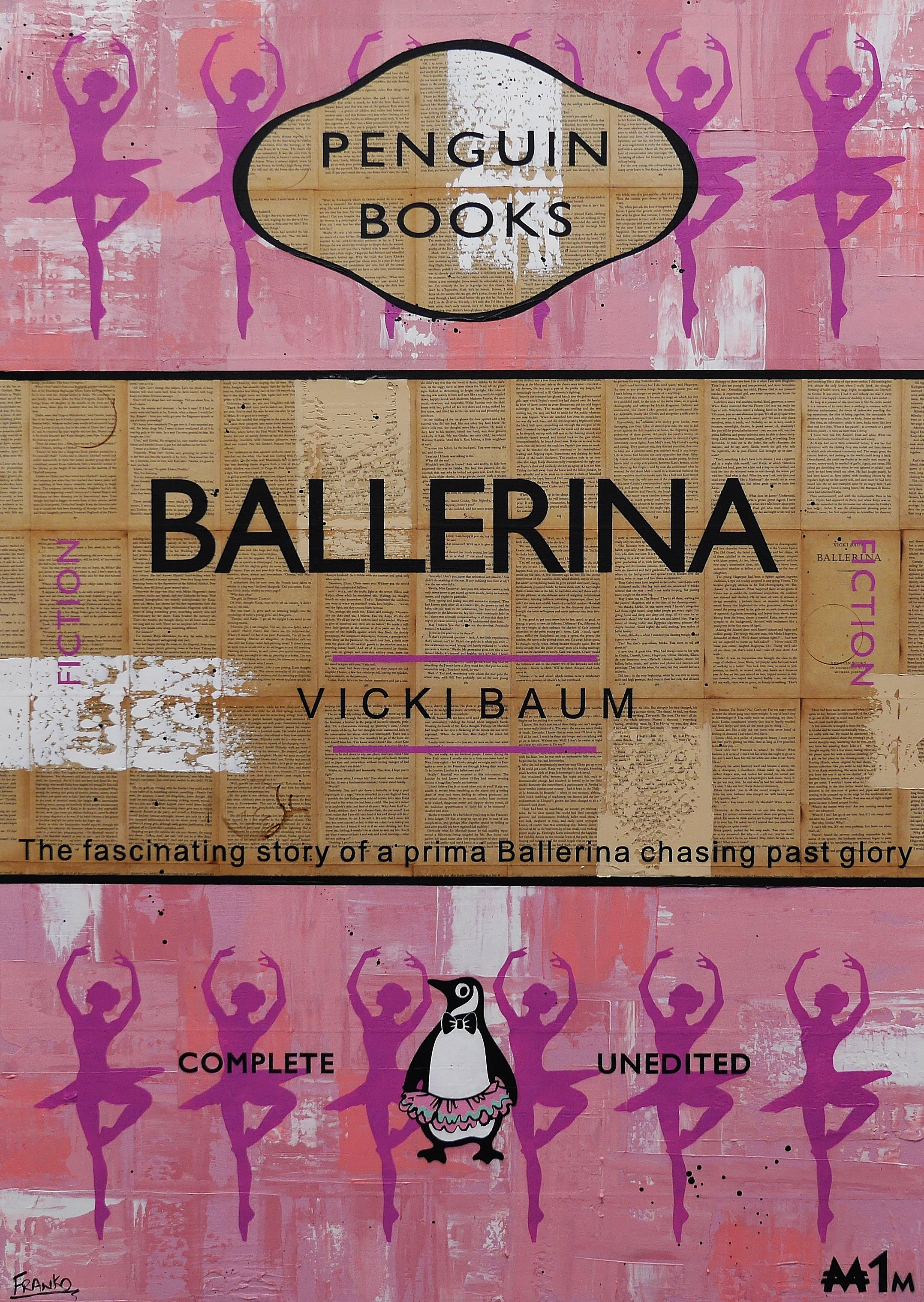 Prima 140cm x 100cm Ballerina Urban Pop Book Club Painting-book club-[Franko]-[Australian Artist]-[Large]-[Popular]-Franklin Art Studio