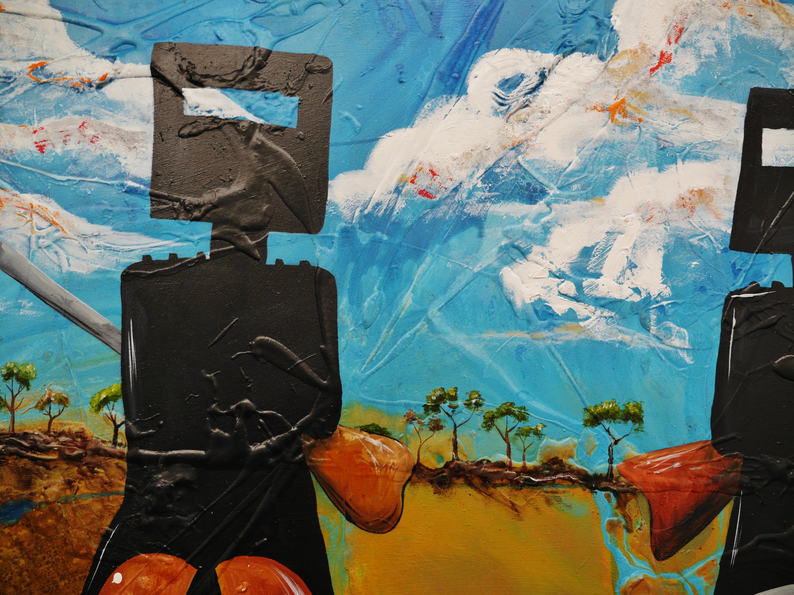 Kelly Three 200cm x 120cm Ned Kelly Abstract Realism Textured Painting (SOLD)