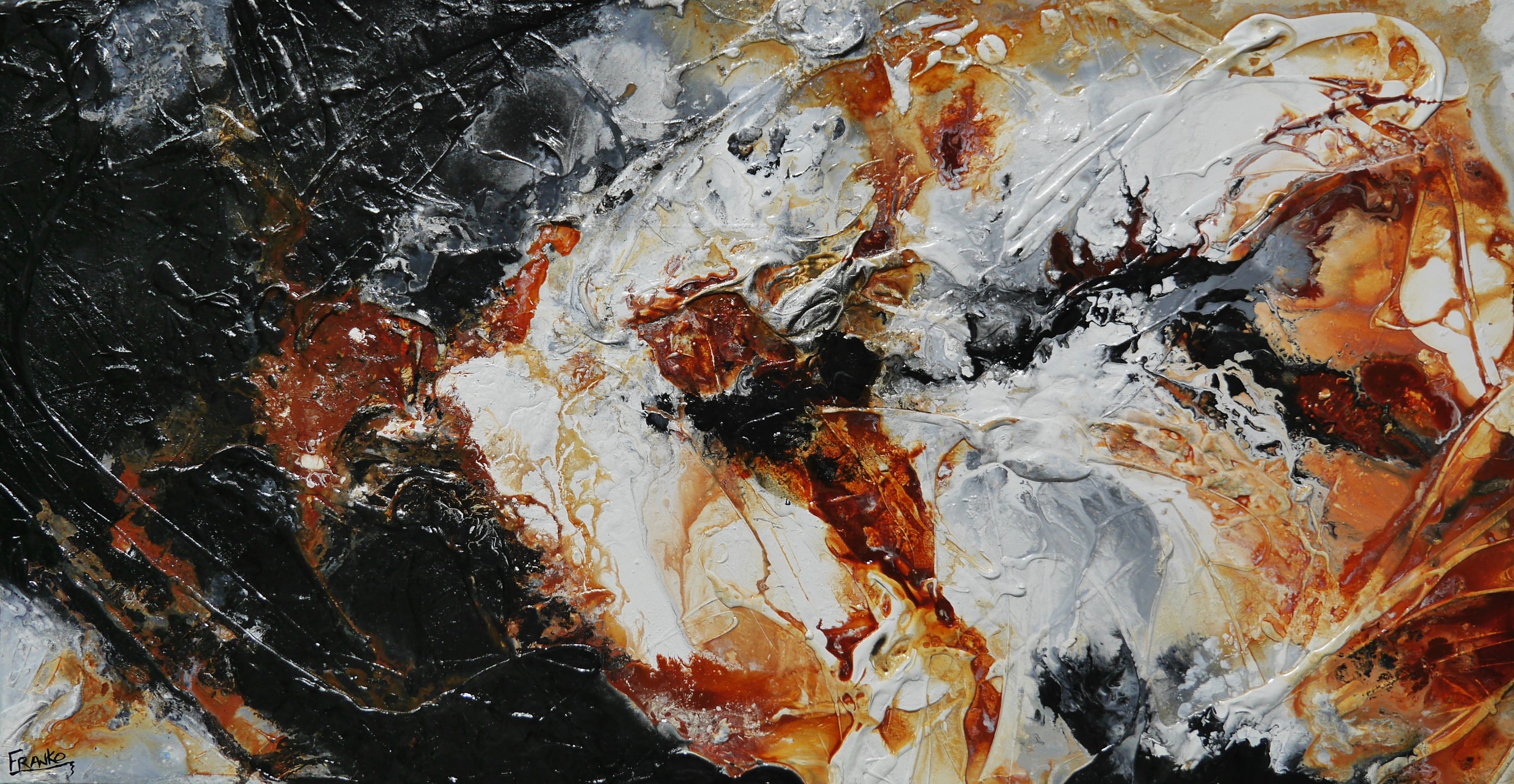Oxide Nero 190cm x 100cm Textured Abstract Painting (SOLD)-Abstract-[Franko ]-[Gallery]-[popular]-[Australia]-Franklin Art Studio