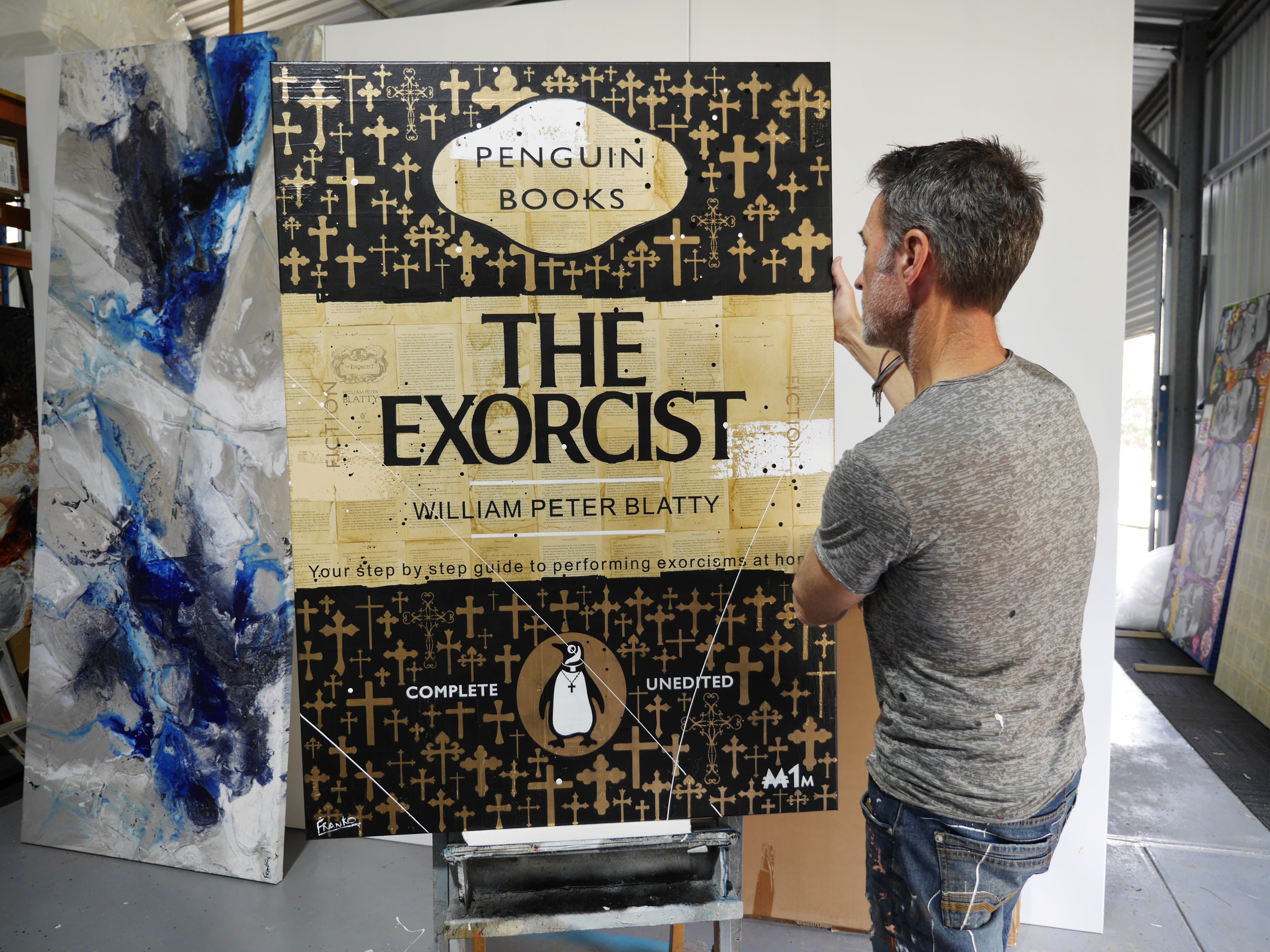 Exorcisms and Stuff 140cm x 100cm Urban Pop Book Club Painting-book club-[Franko]-[Australian]-[Popular]-[Best Selling]-Franklin Art Studio