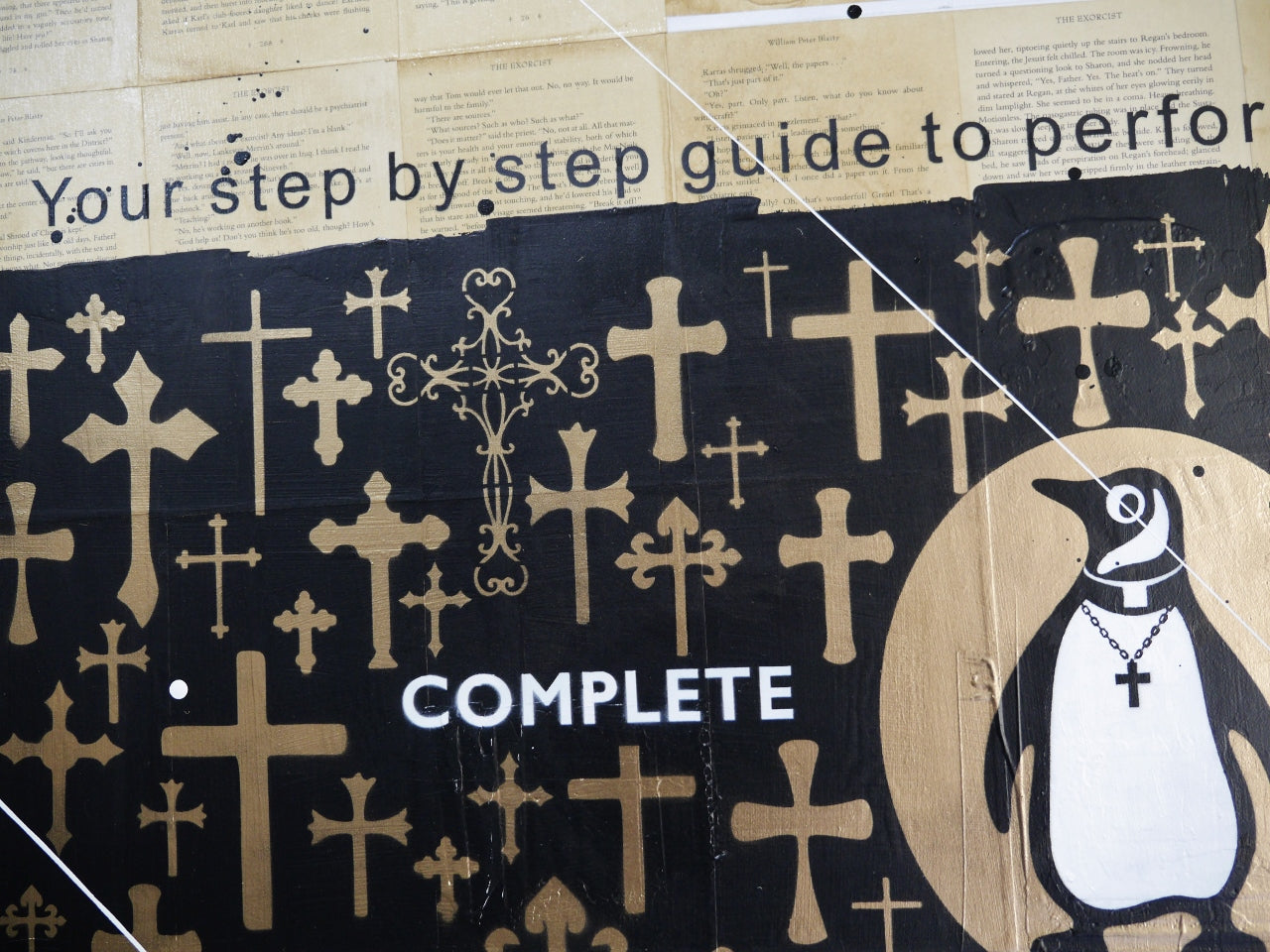 Exorcisms and Stuff 140cm x 100cm Urban Pop Book Club Painting