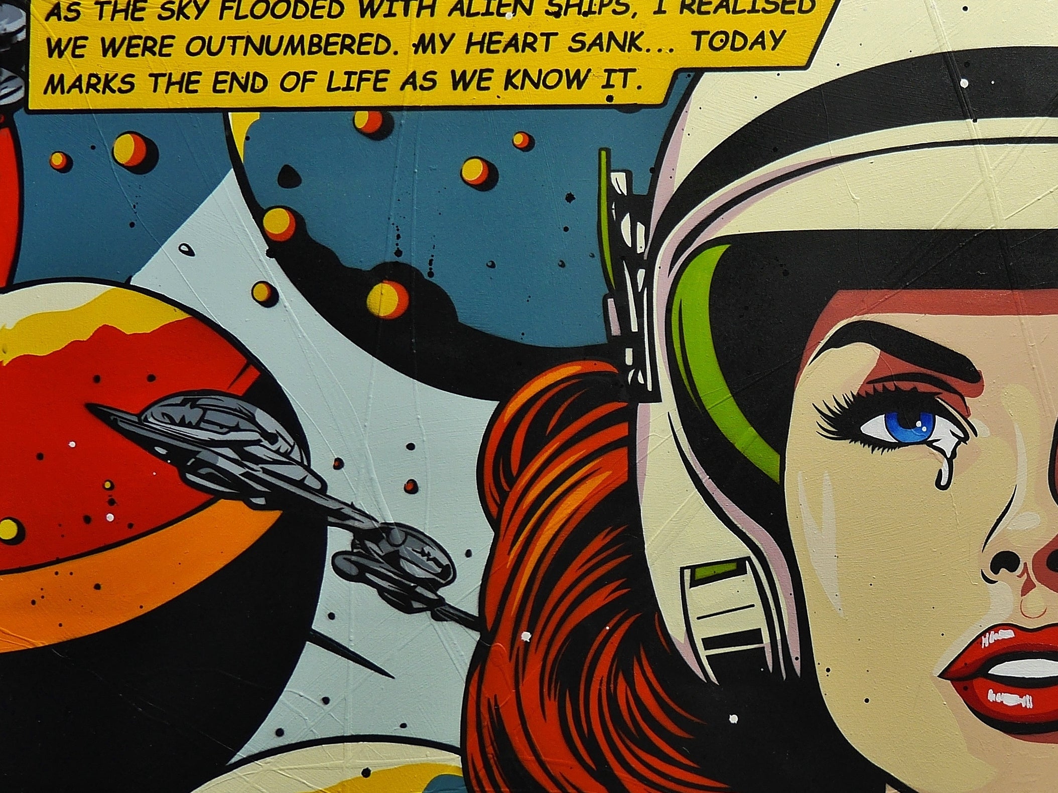 Life as we know it ...  190cm x 100cm Classic Pop Art Space Painting (SOLD)