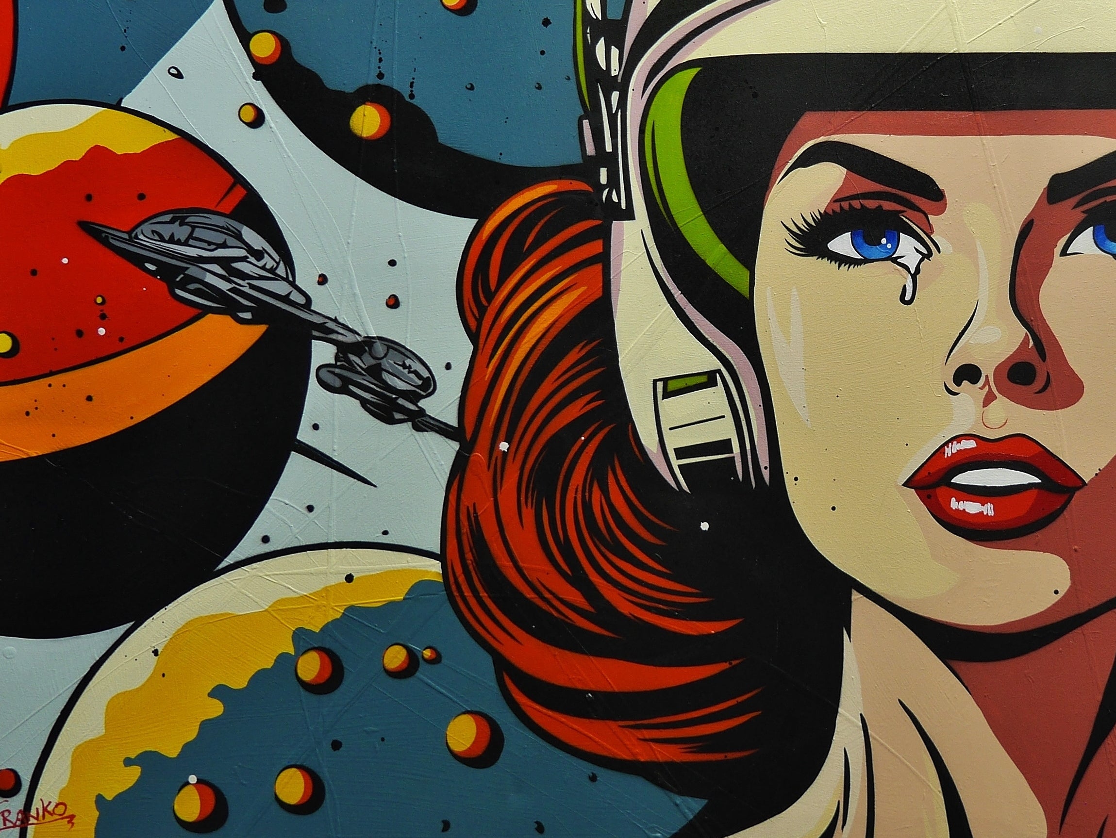 Life as we know it ...  190cm x 100cm Classic Pop Art Space Painting (SOLD)