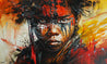 Fearless 200cm x 120cm Brave and Beautiful Abstract Framed Textured Painting-people-[Franko]-[Australian Artist]-[Large]-[Popular]-Franklin Art Studio