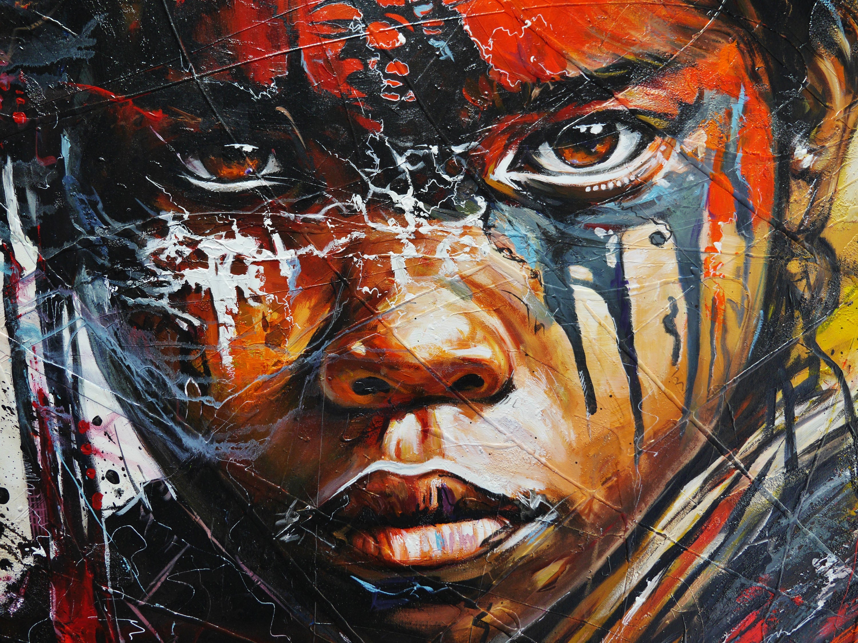 Fearless 200cm x 120cm Brave and Beautiful Abstract Framed Textured Painting (SOLD)