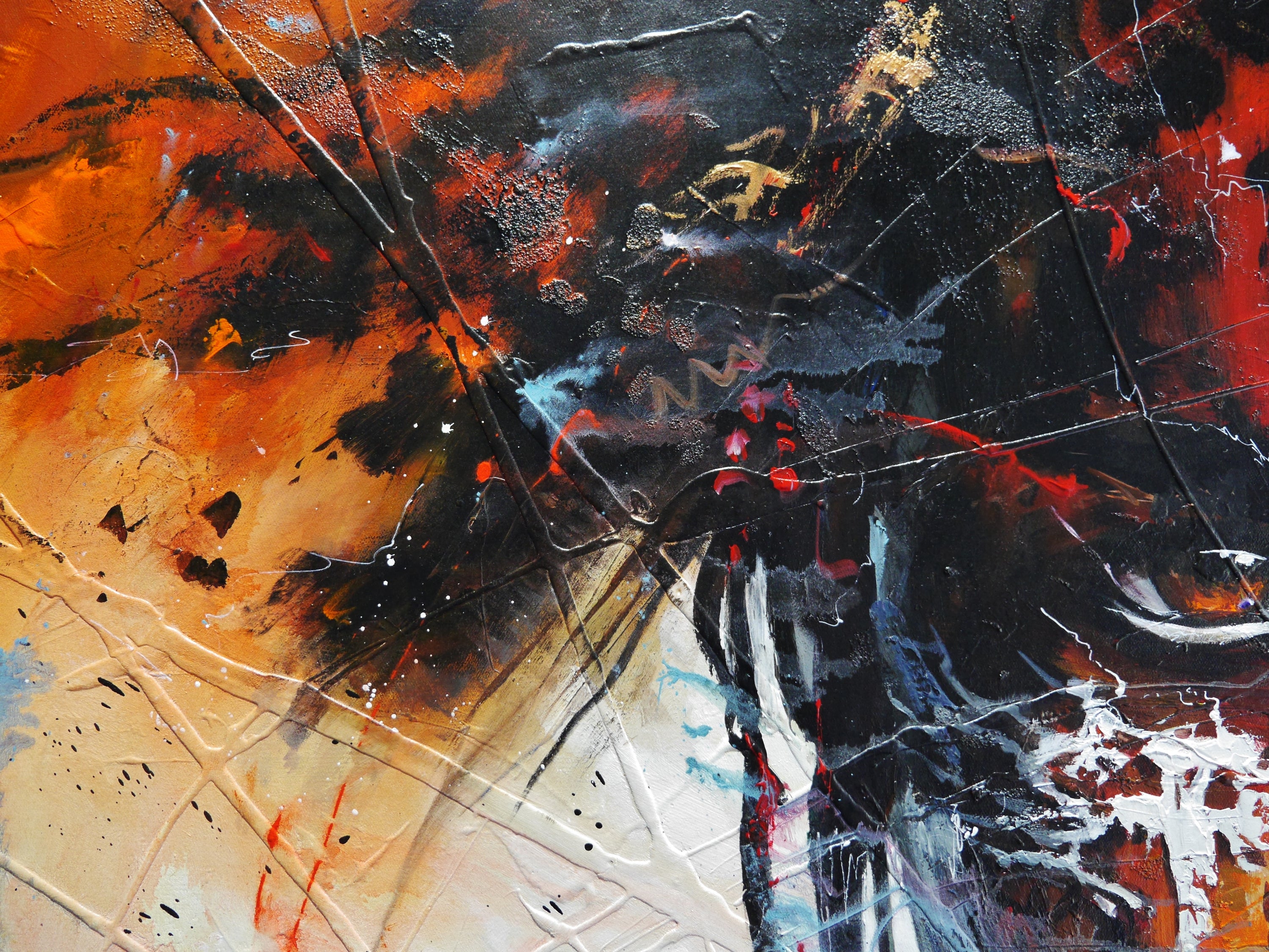 Fearless 200cm x 120cm Brave and Beautiful Abstract Framed Textured Painting (SOLD)