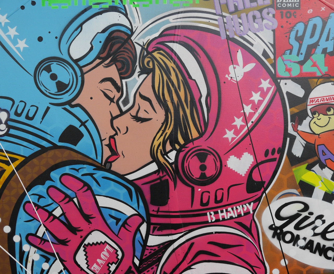 Lovin Cadets 160cm x 60cm Textured Urban Pop Art Painting (SOLD)