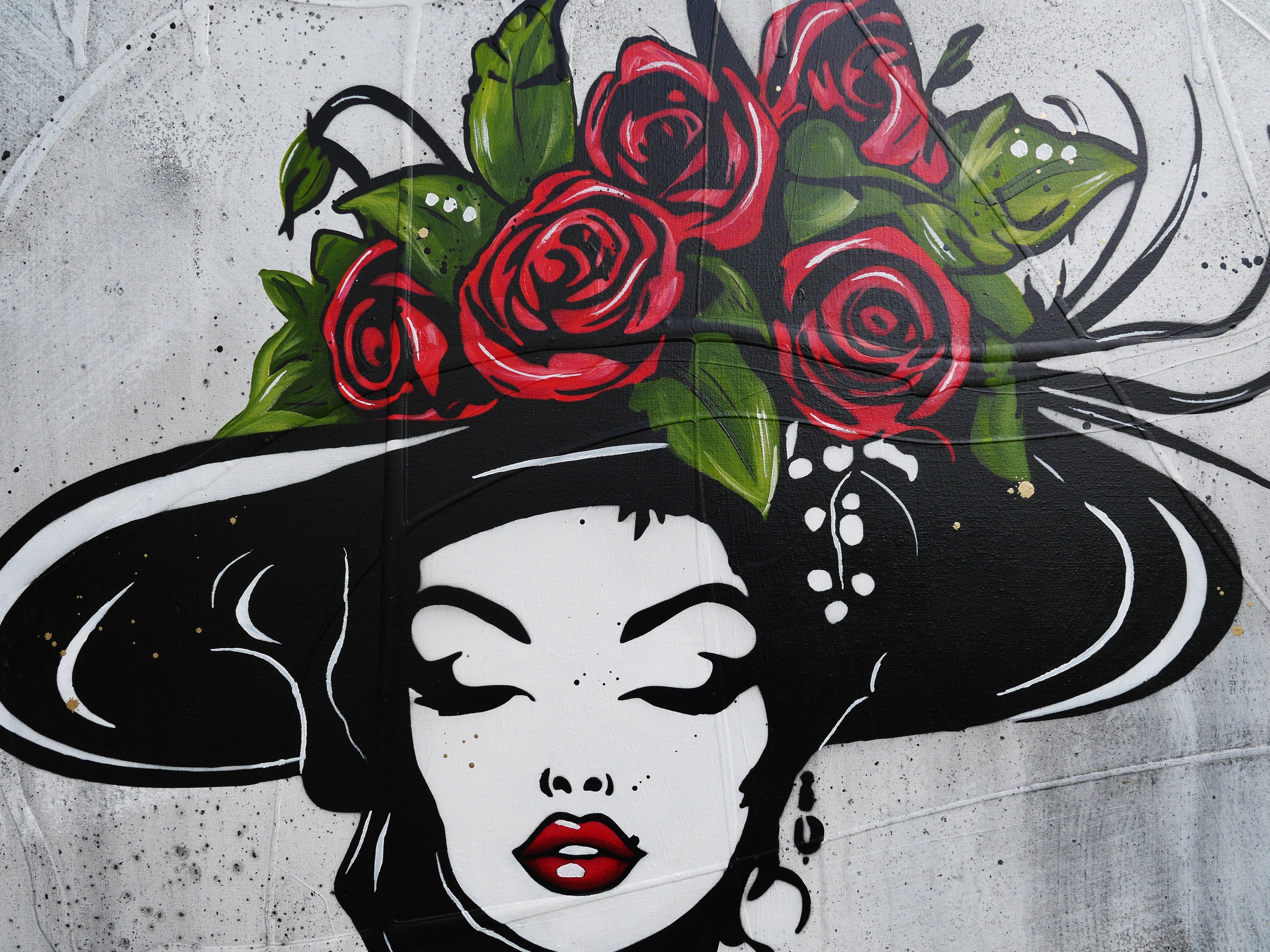 Roses Inc. 100cm x 140cm Textured Urban Pop Art Painting