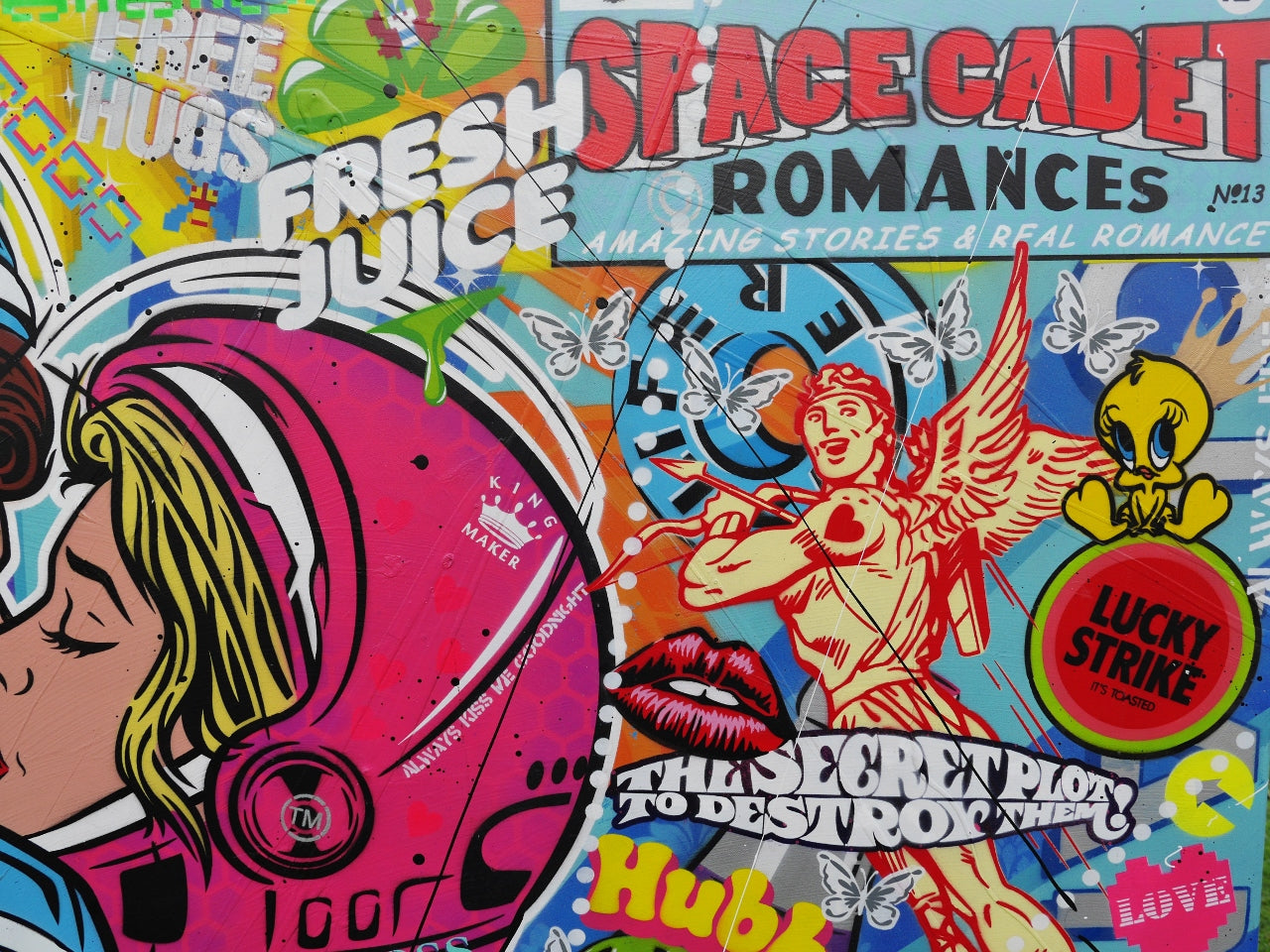 Cadets Romance 200cm x 120cm Textured Urban Pop Art Painting (SOLD)