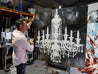 Gothic Drama 120cm x 120cm Chandeleir Textured Urban Pop Art Painting-Urban Pop Art-[Franko]-[Australian]-[Popular]-[Best Selling]-Franklin Art Studio