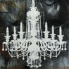 Gothic Drama 120cm x 120cm Chandeleir Textured Urban Pop Art Painting-Urban Pop Art-[Franko]-[Australian Artist]-[Large]-[Popular]-Franklin Art Studio