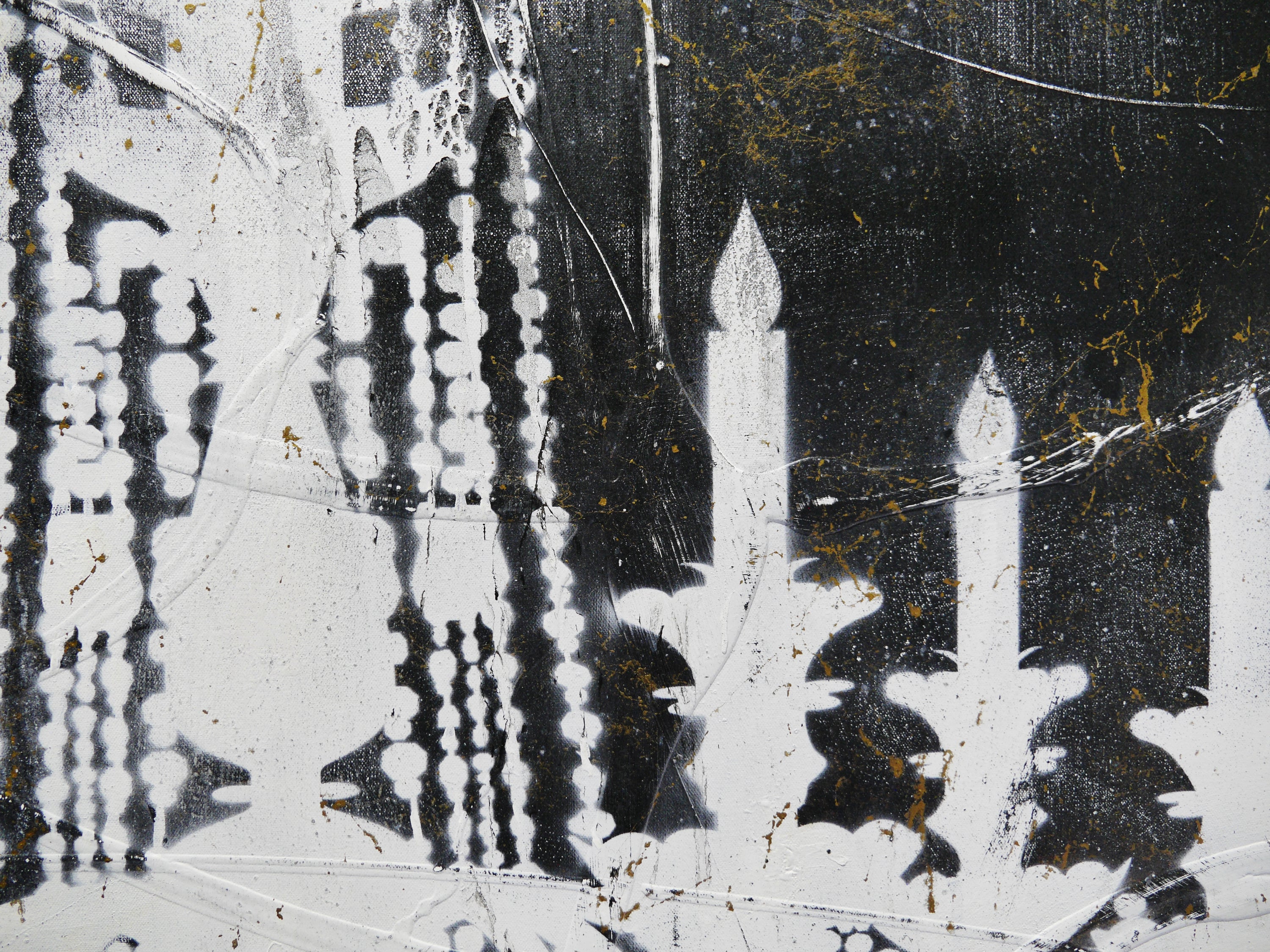 Gothic Drama 120cm x 120cm Chandeleir Textured Urban Pop Art Painting