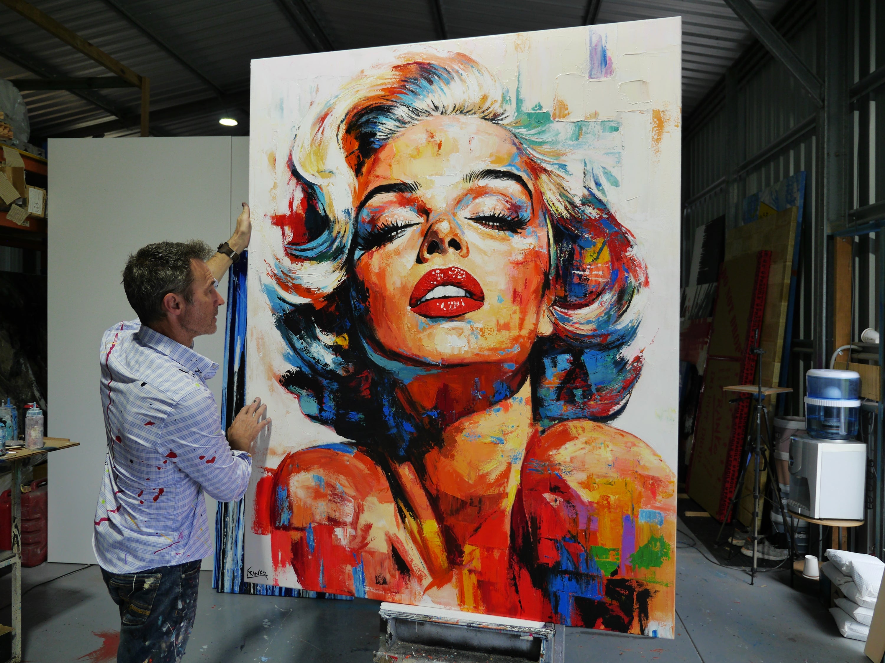 Blonde Ambition 140cm x 180cm Marilyn Monroe Textured Abstract Realism Painting (SOLD)