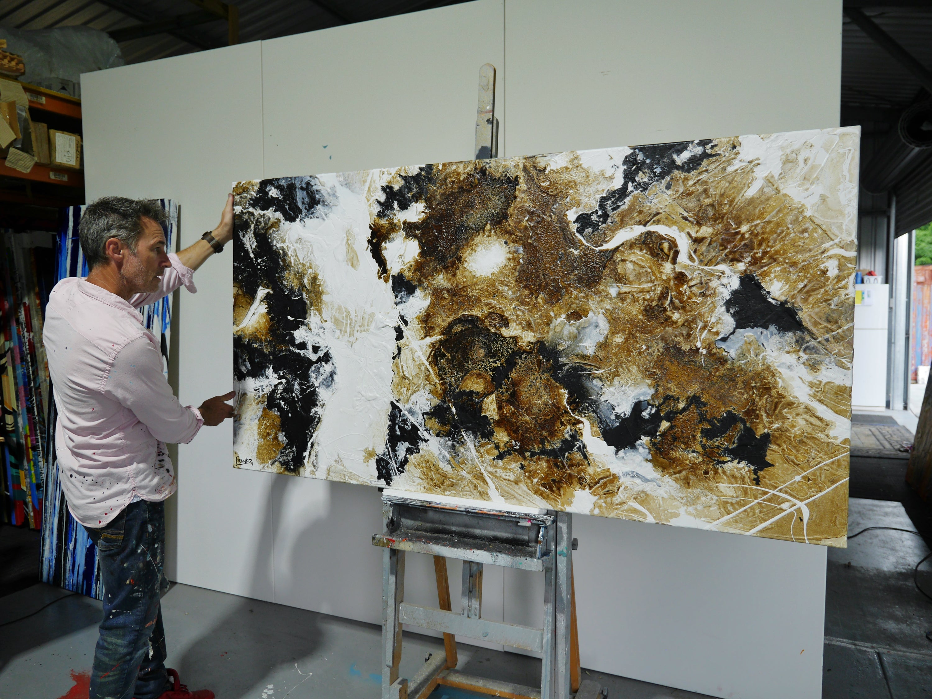 Atmospheric 190cm x 100cm Textured Abstract Painting (SOLD)