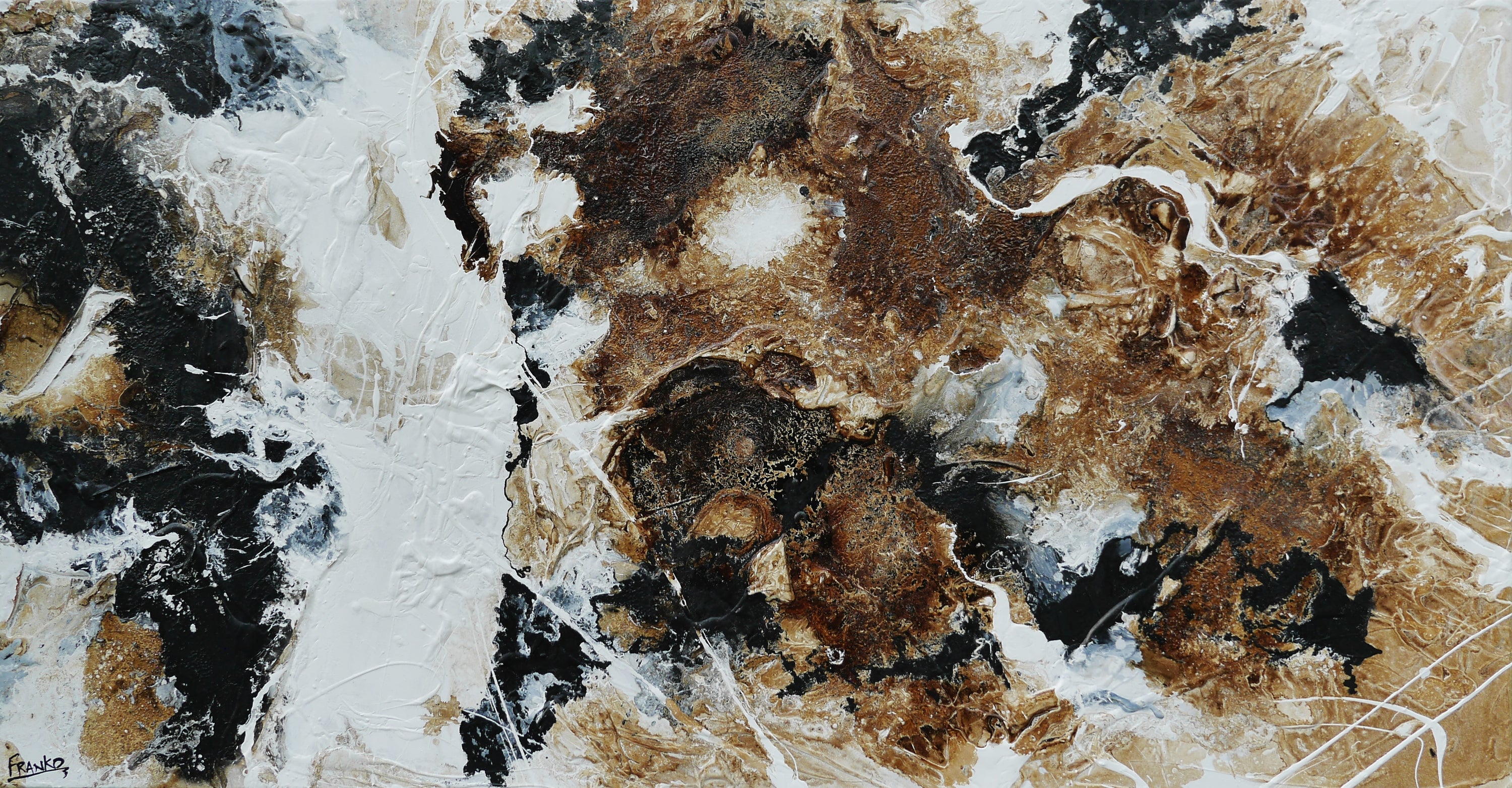 Atmospheric 190cm x 100cm Textured Abstract Painting (SOLD)