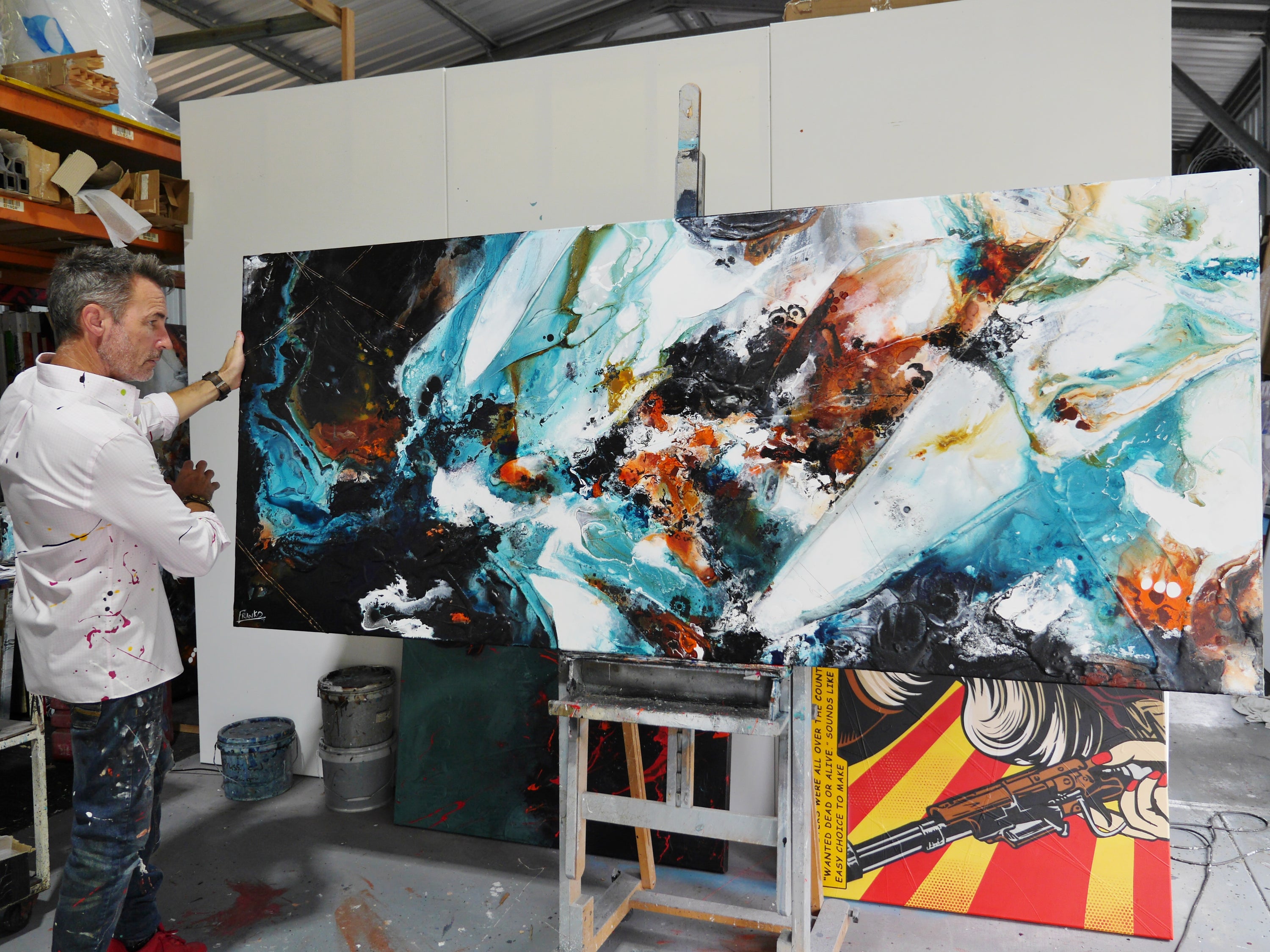 Rusted Perspective 240cm x 100cm Textured Abstract Painting (SOLD)