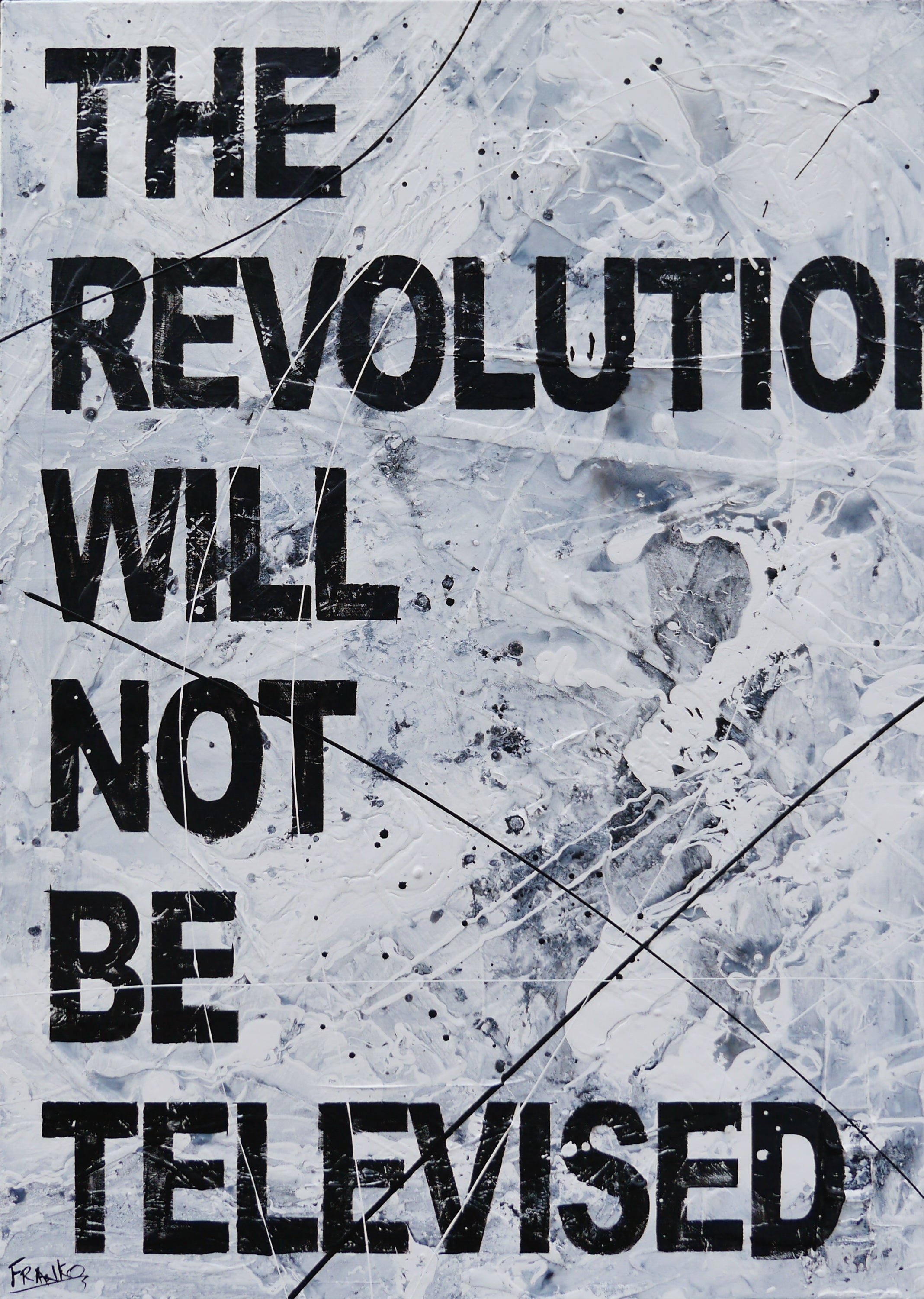 The Revo 100cm x 140cm Textured Urban Pop Art Painting (SOLD)