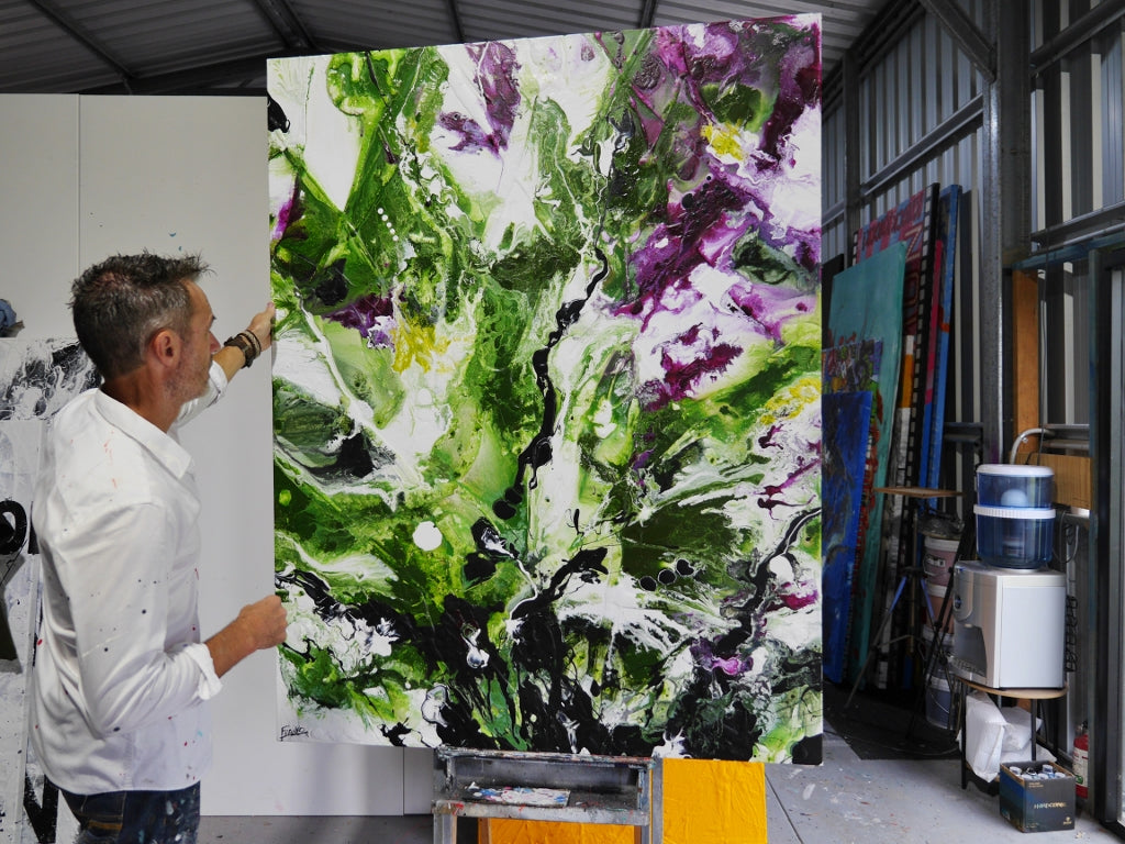 Olives and Sap 140cm x 180cm Textured Abstract Painting (SOLD)