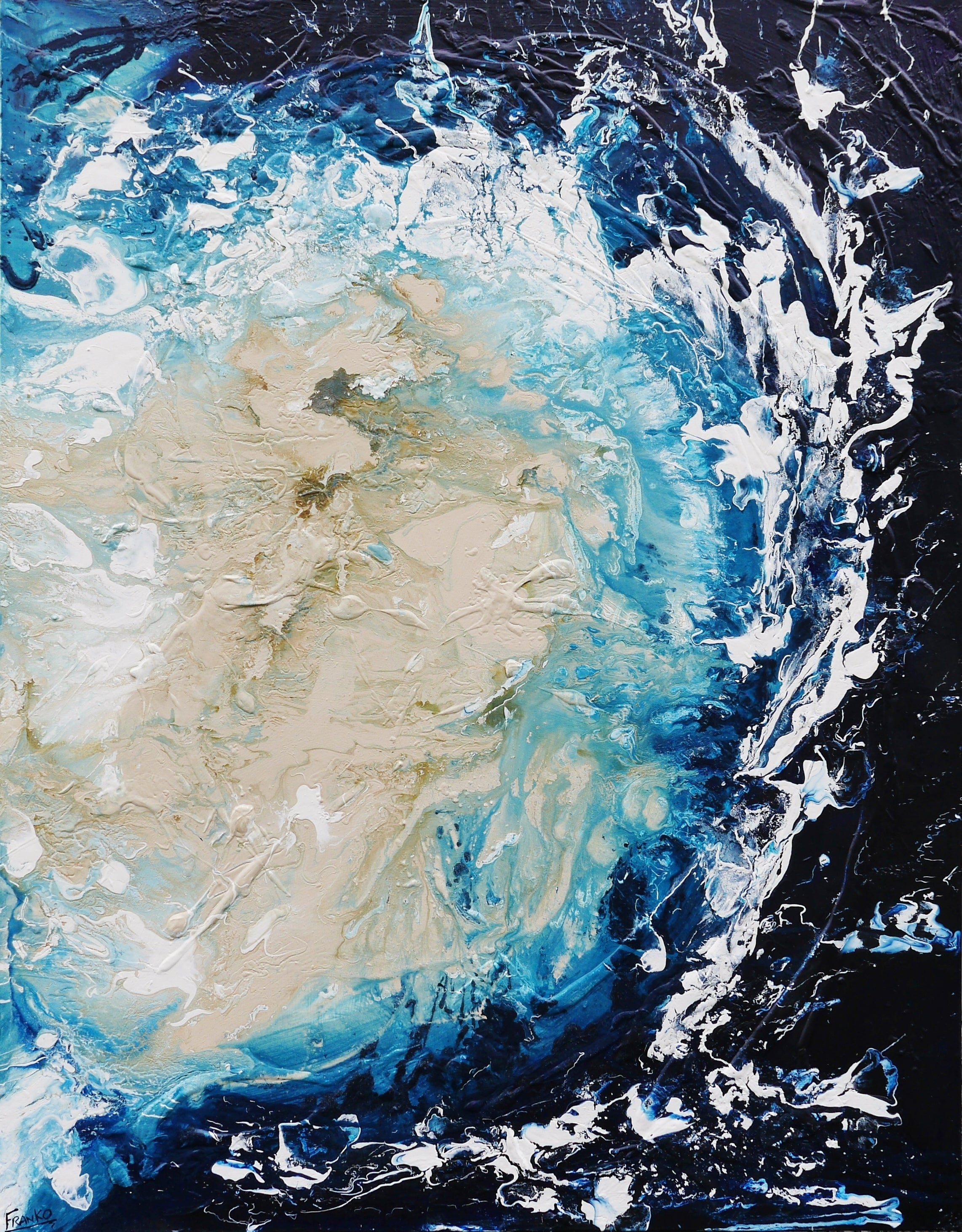 Surfs Up 140cm x 180cm Textured Abstract Painting (SOLD)