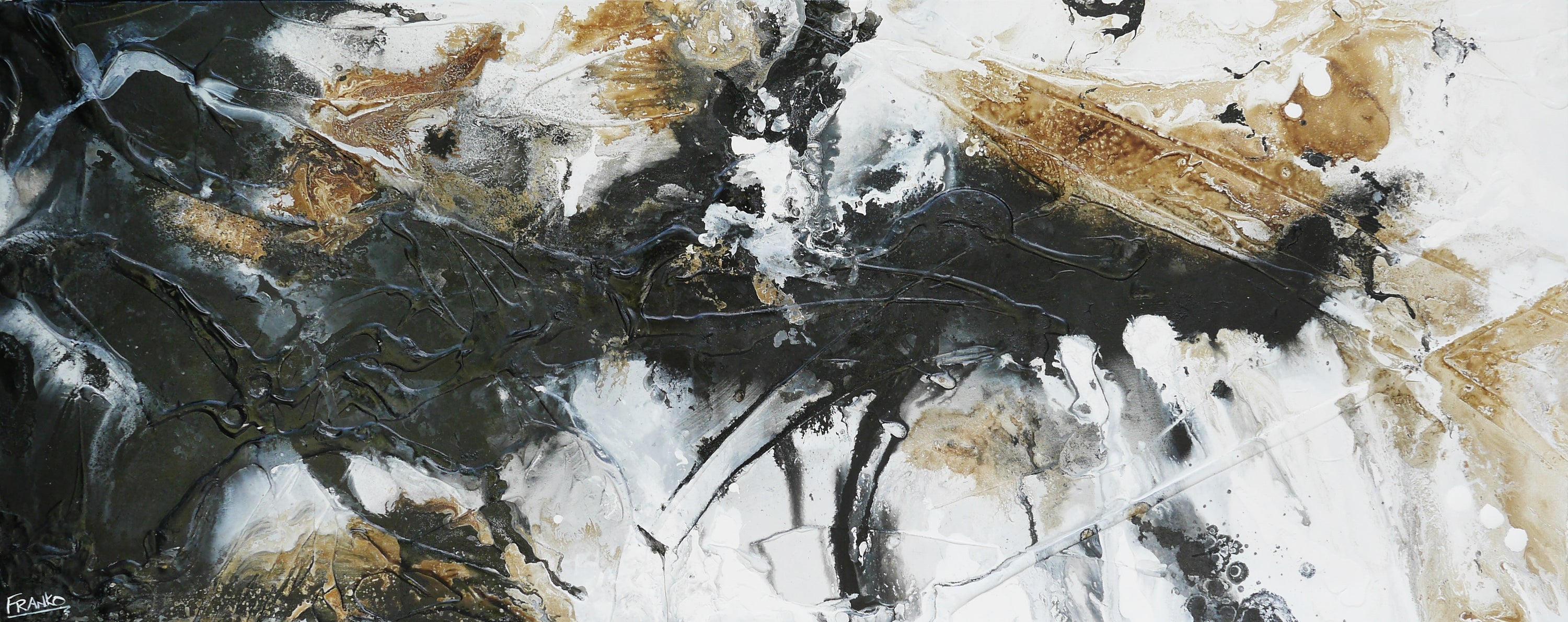 Blaqued Rust 200cm x 80cm Textured Abstract Painting (SOLD)