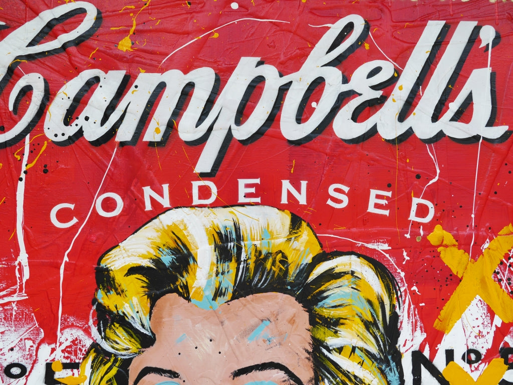 Campbell's Marilyn 100cm x 140cm Campbell's Soup Textured Urban Pop Art Painting (SOLD)