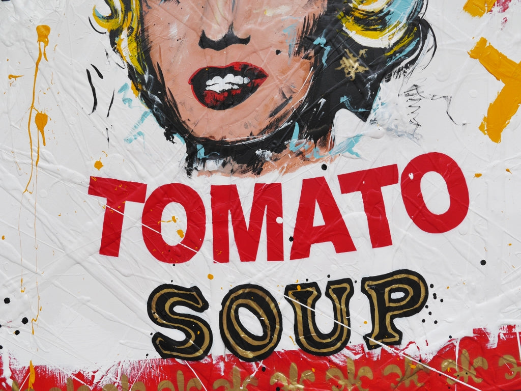 Campbell's Marilyn 100cm x 140cm Campbell's Soup Textured Urban Pop Art Painting (SOLD)