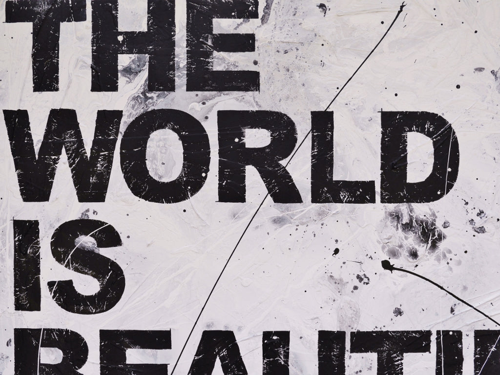 Big Beautiful World 140cm x 180cm Textured Urban Pop Art Painting