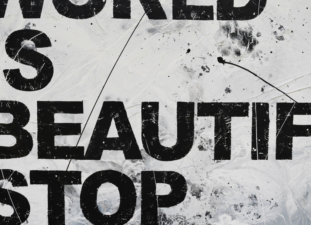 Big Beautiful World 140cm x 180cm Textured Urban Pop Art Painting