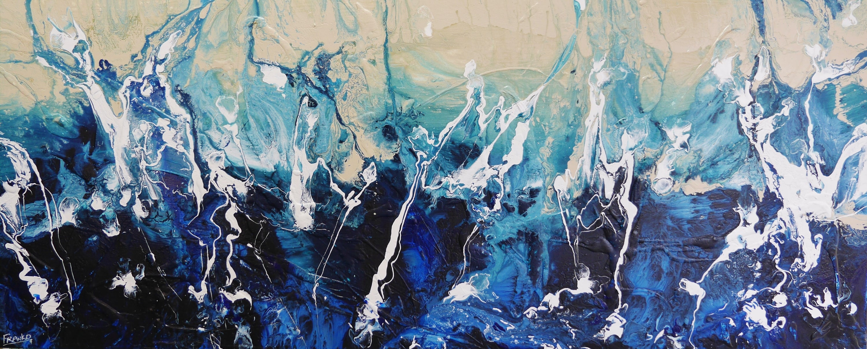 Swoosh 240cm x 100cm Textured Abstract Painting (SOLD)