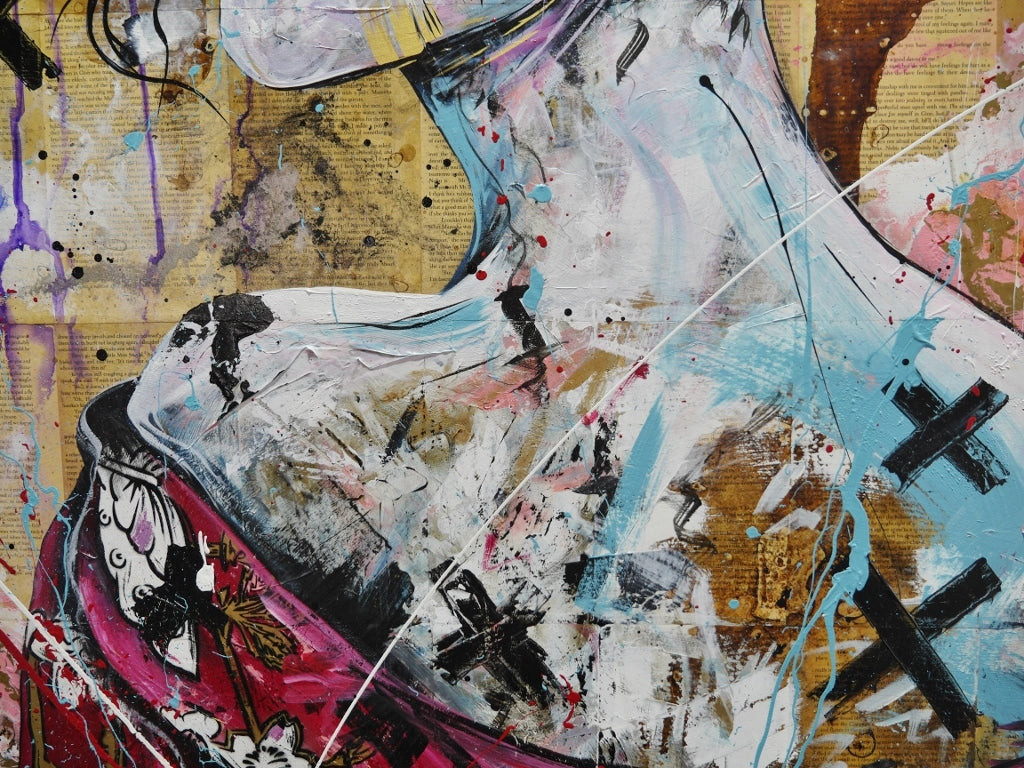 Rubi 100cm x 140cm Geisha Abstract Realism Book Club Painting
