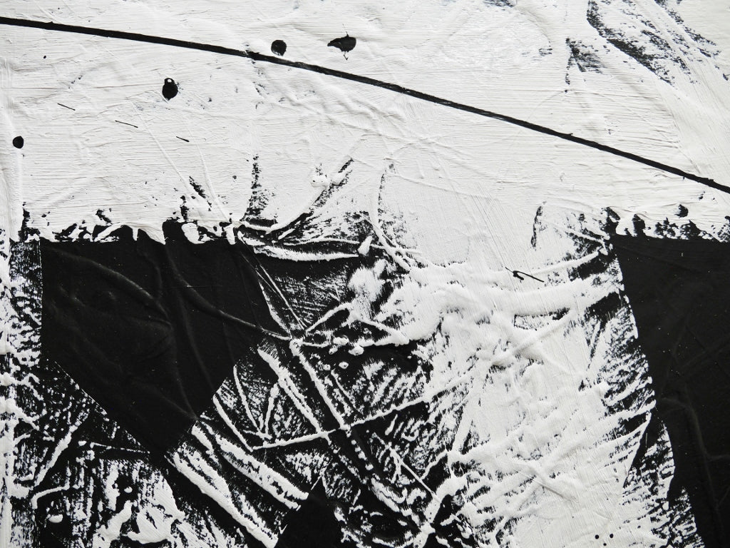 Masquerade 200cm x 120cm Black and White Textured Abstract Painting