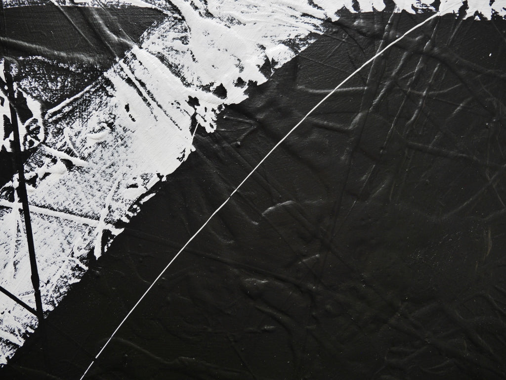 Masquerade 200cm x 120cm Black and White Textured Abstract Painting