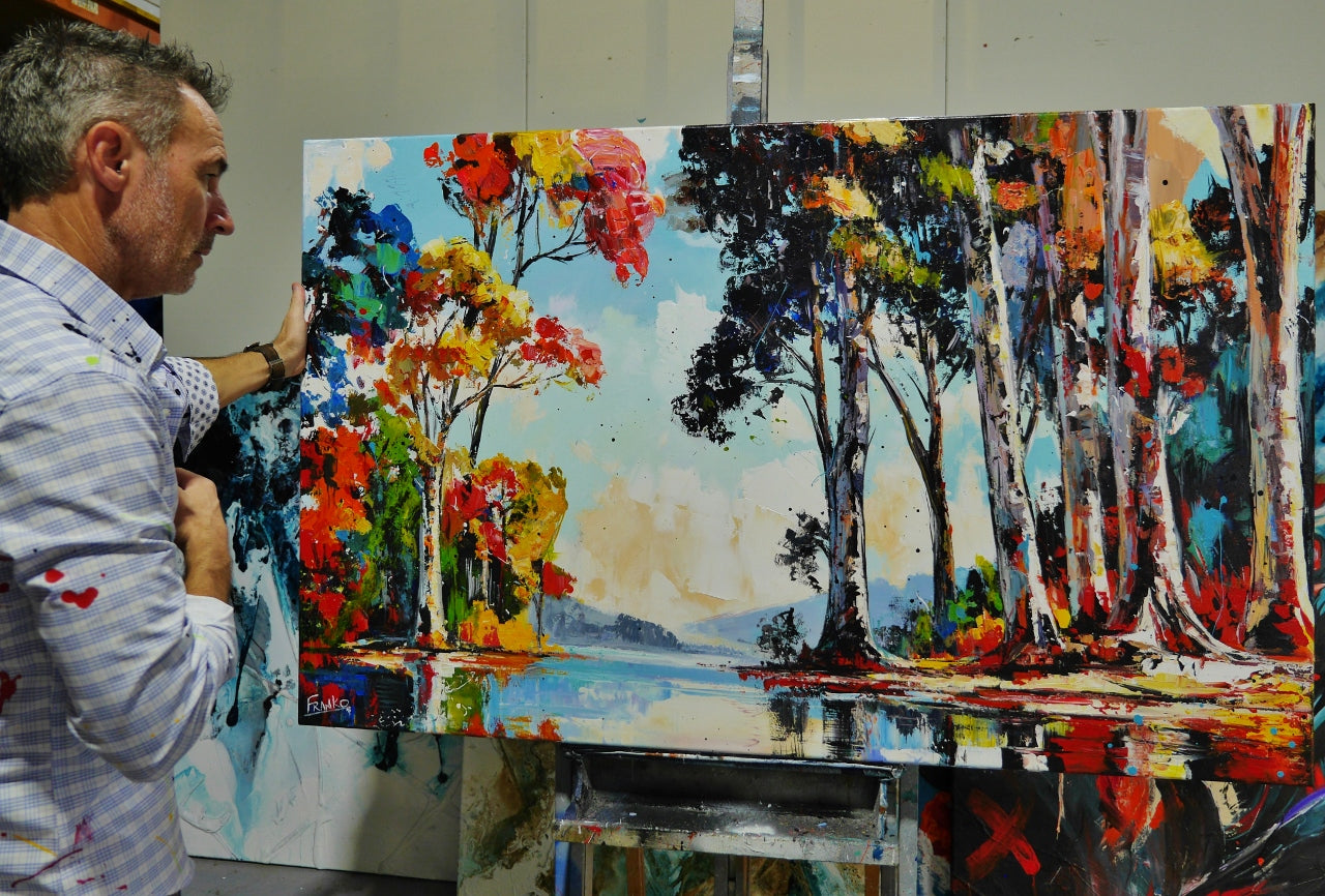 The Reach 160cm x 100cm Framed Landscape Textured Abstract Realism Painting