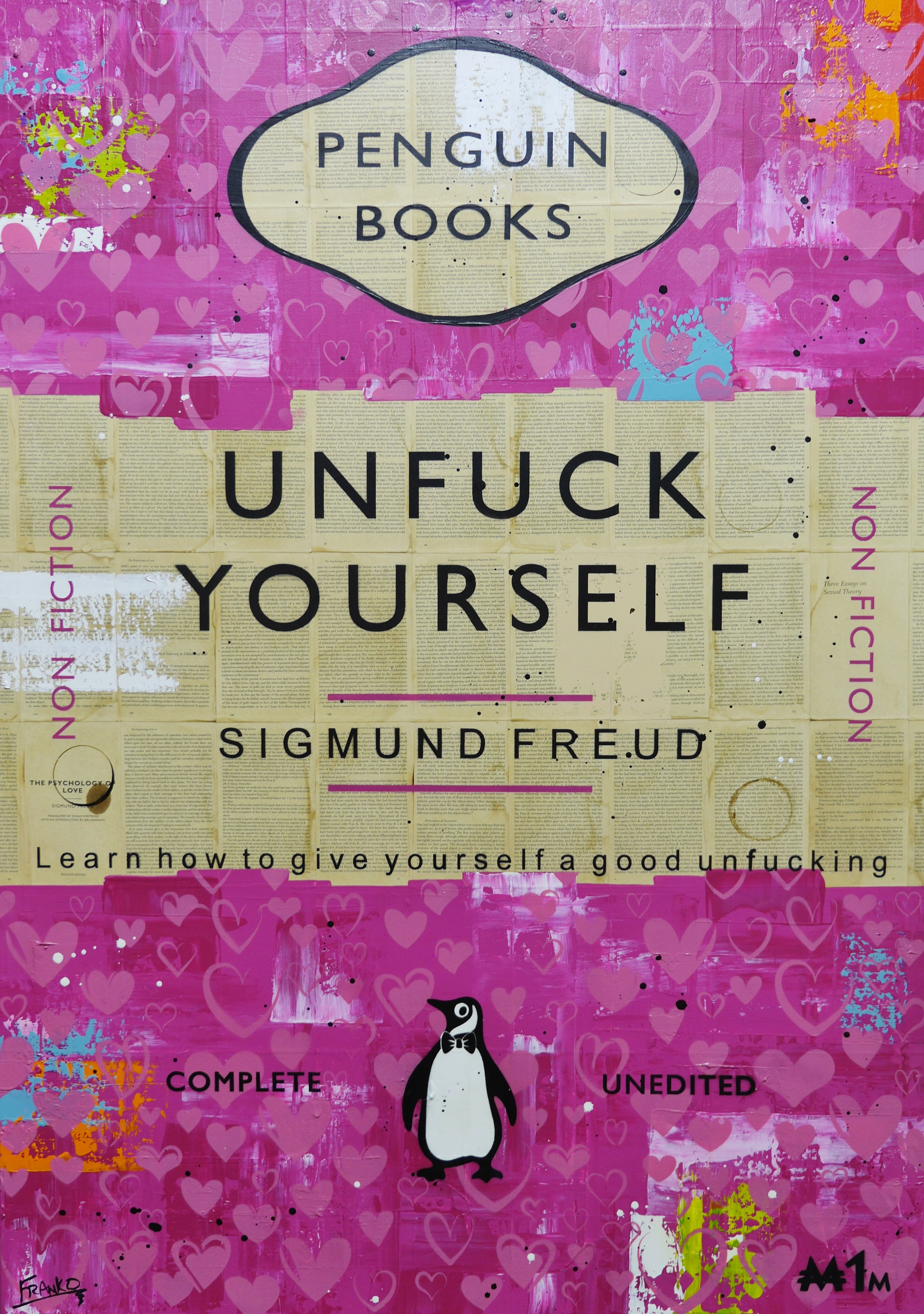 Be Kind to Yourself 140cm x 100cm Cooking Urban Pop Book Club Painting