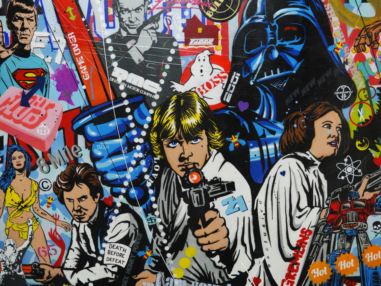 Super Cinematica 240cm x 100cm Textured Urban Pop Art Painting