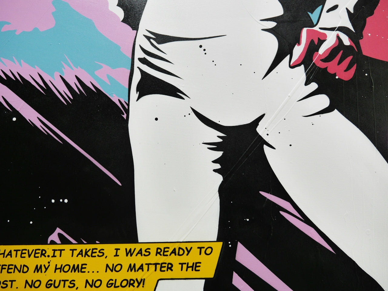 Interstellar Diva 190cm x 100cm Textured Space Ranger Classic Pop Art Painting