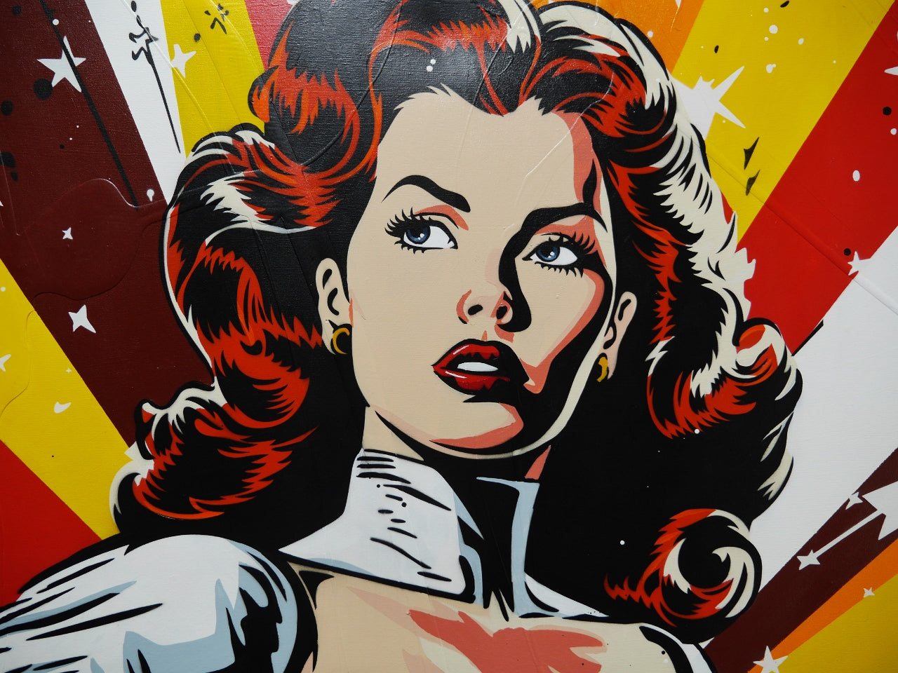 One Record 150cm x 150cm Evel Knievel Stunt Devil Textured Classic Pop Art Painting