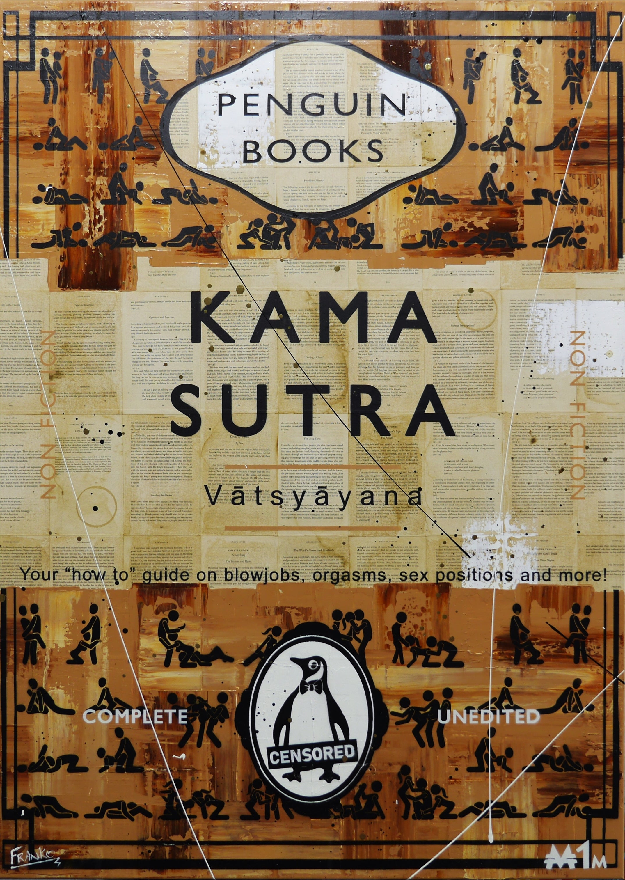 Kama 140cm x 100cm Sexy Urban Pop Book Club Painting