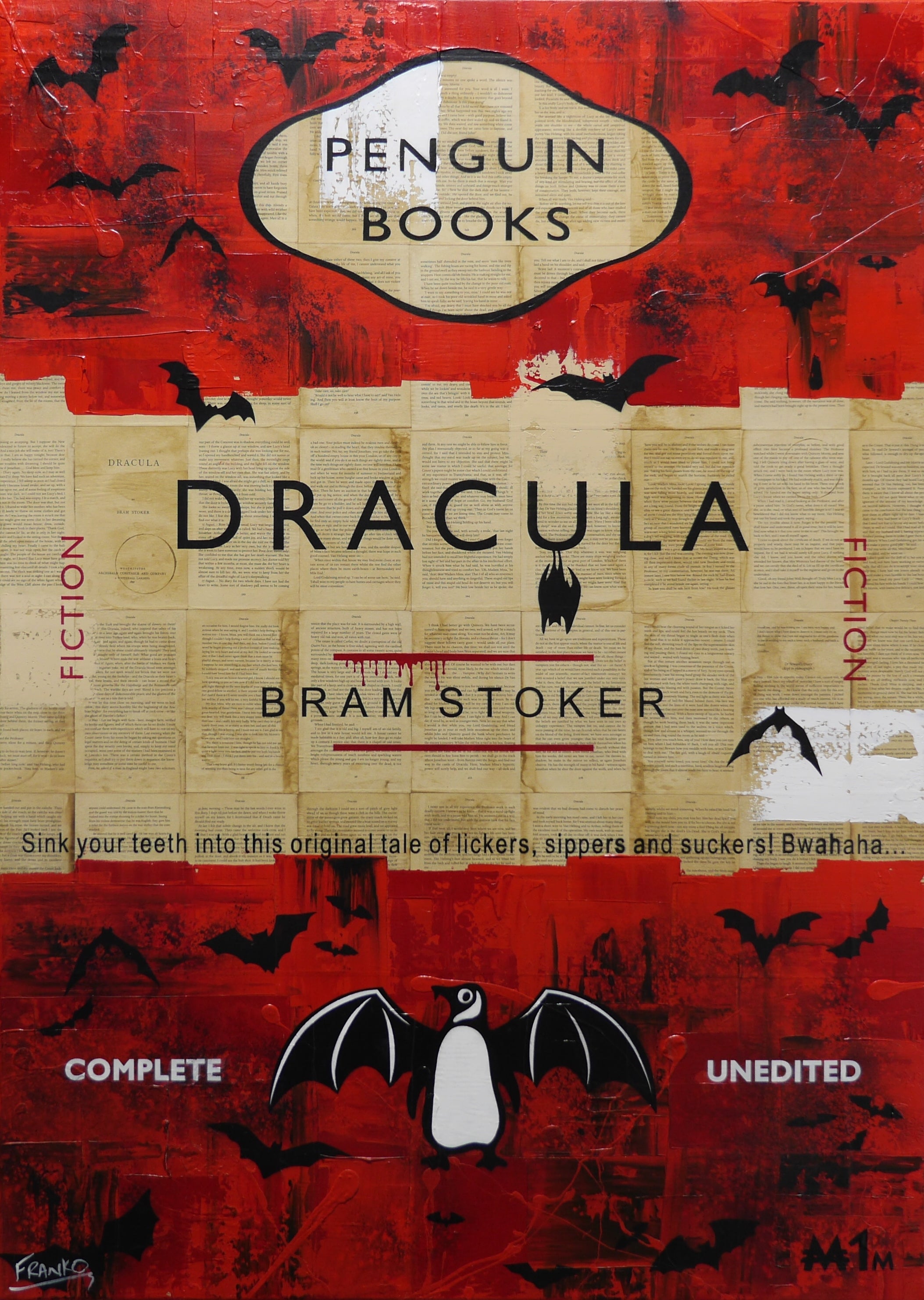 Sink your teeth 100cm x 140cm Dracula Urban Pop Book Club Painting