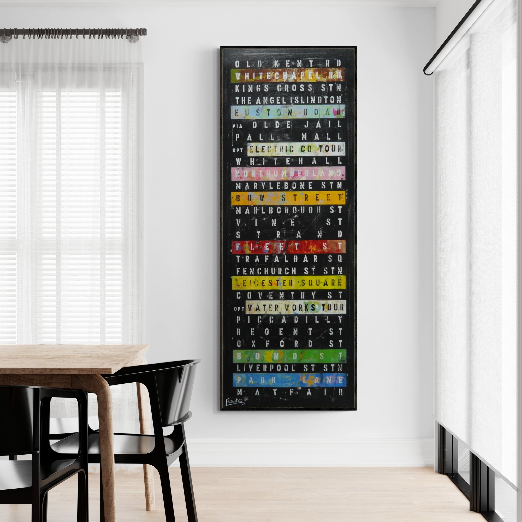 Bow St Heat 160cm x 60cm Monopoly Urban Pop Art Painting