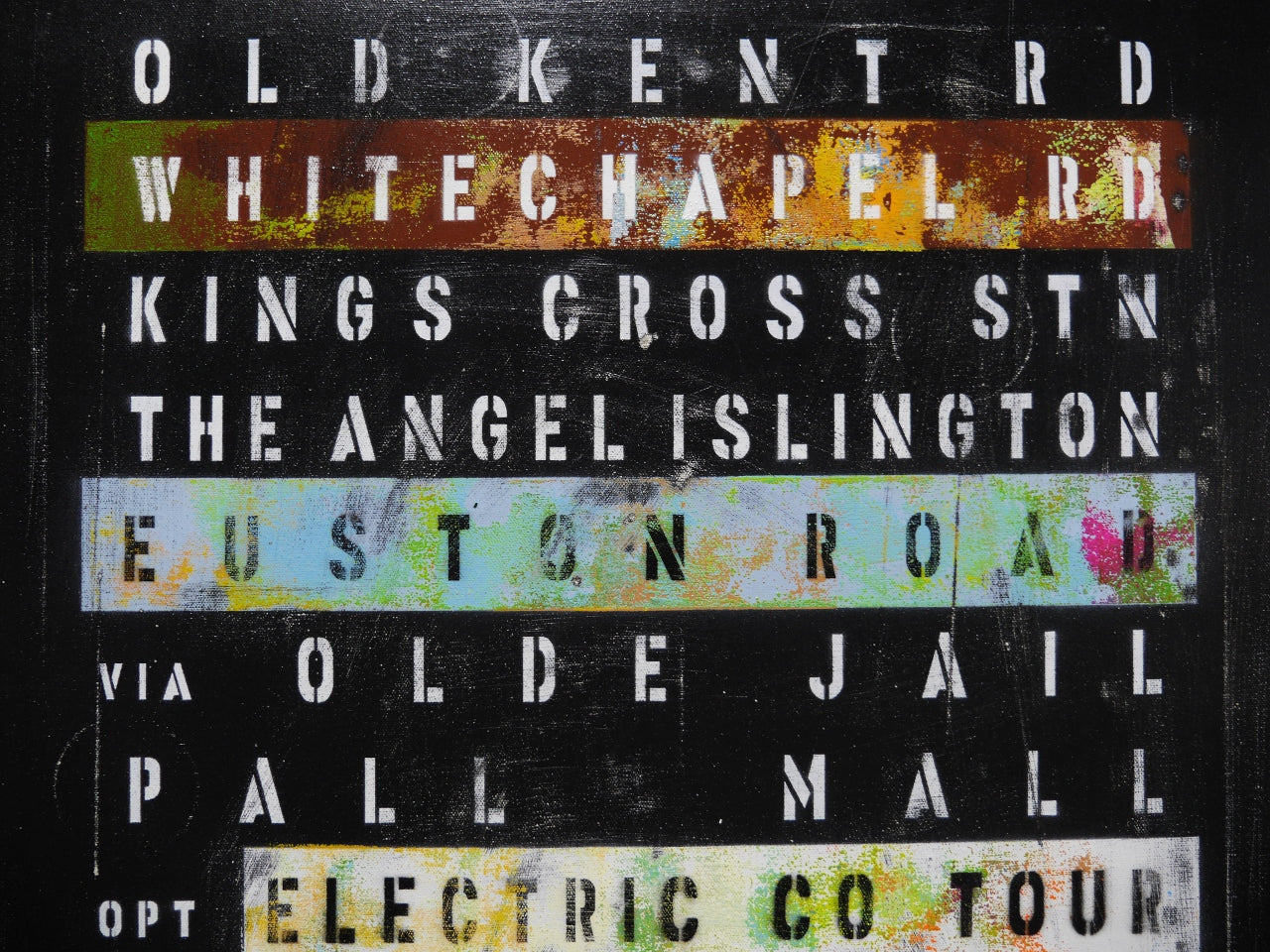 Bow St Heat 160cm x 60cm Monopoly Urban Pop Art Painting