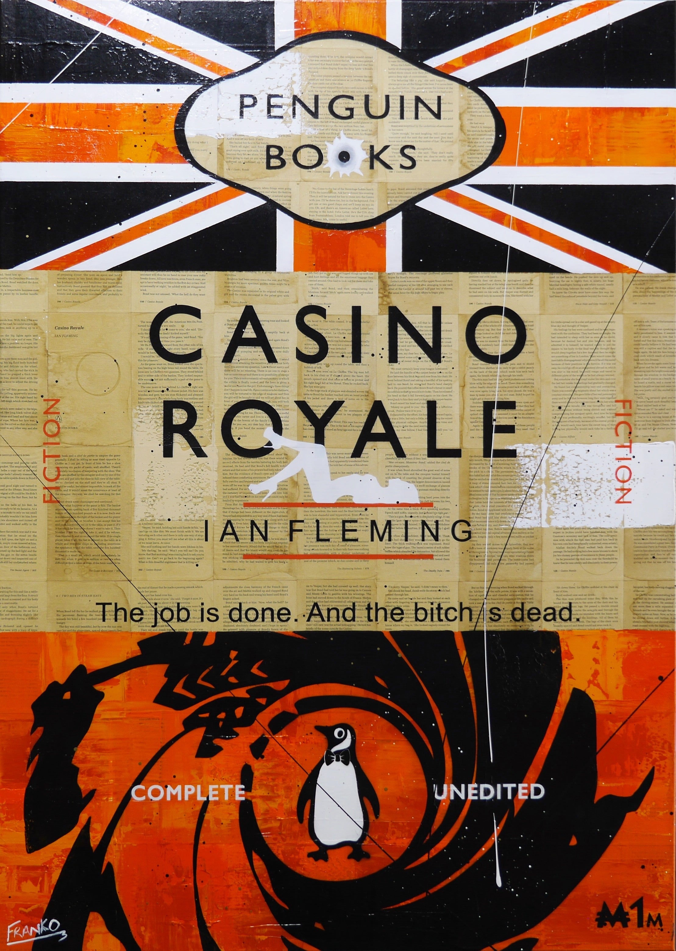 James at the Casino 140cm x 100cm Urban Pop Book Club Painting-book club-[Franko_Artist]-[Australian_artist]-[Gold_Coast]-[Brisbane]-[modern]-[contemporary]-[original]-[Large_artwork]-Franklin Art Studio