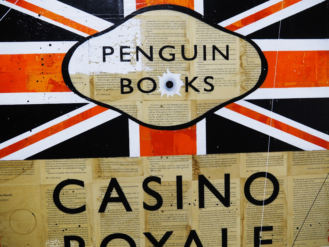 James at the Casino 140cm x 100cm Urban Pop Book Club Painting