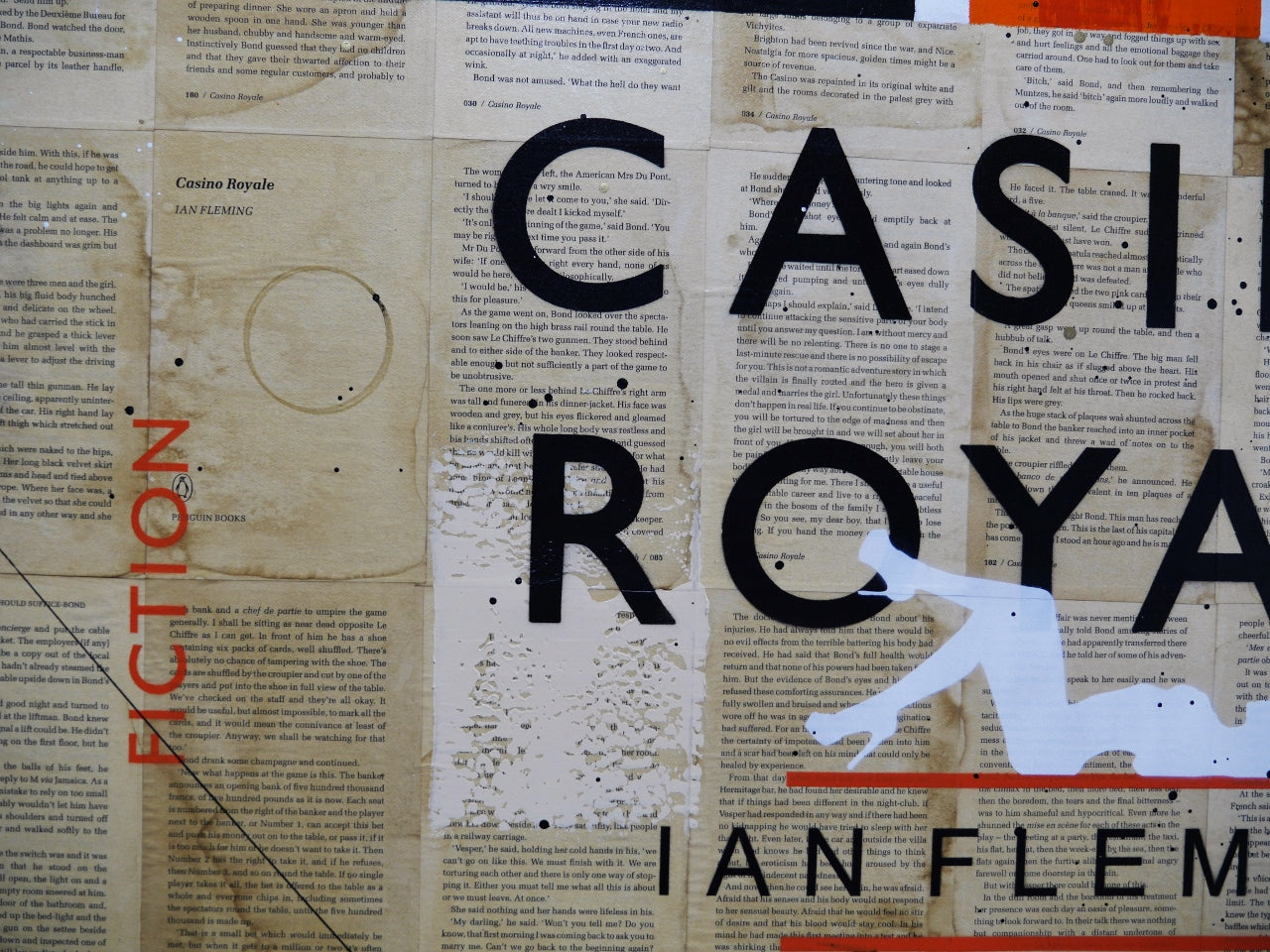 James at the Casino 140cm x 100cm Urban Pop Book Club Painting