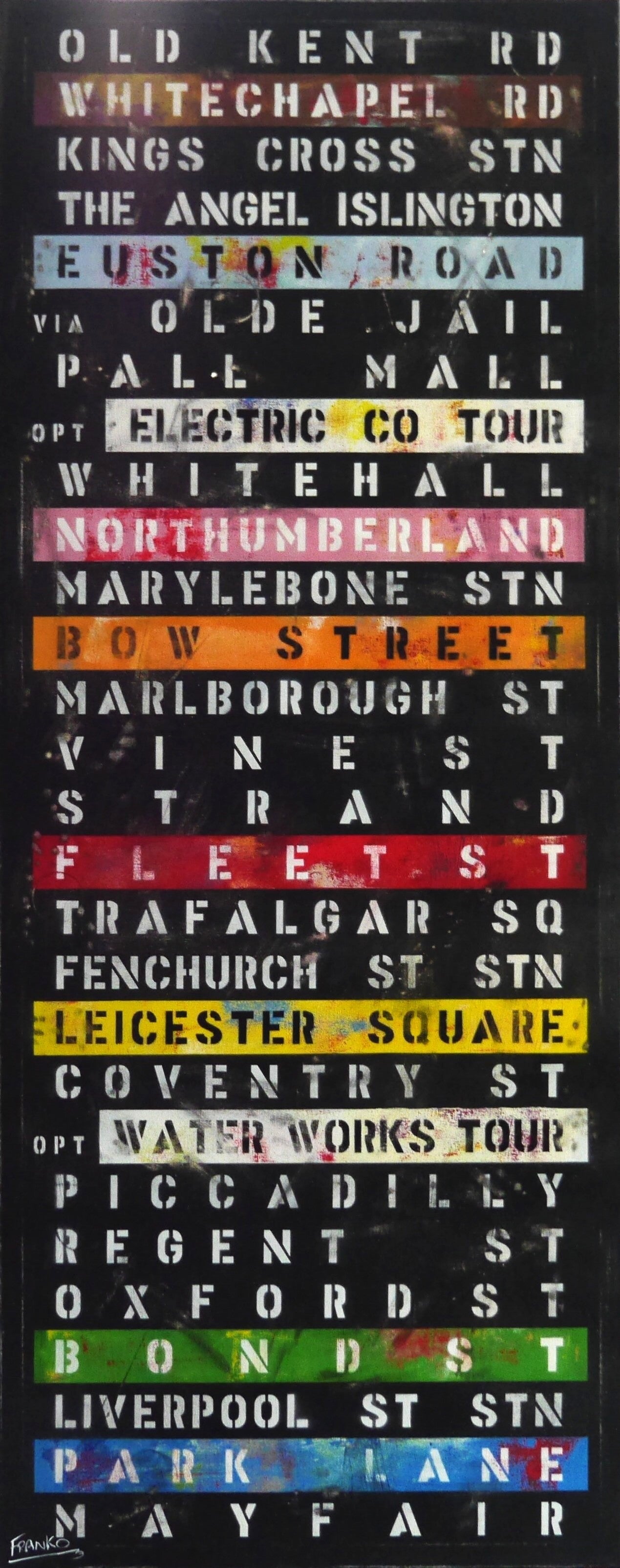 Big Bonds 200cm x 80cm Monopoly Urban Pop Art Painting