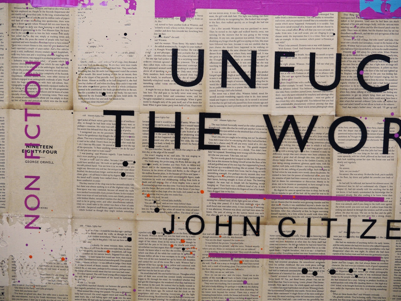 Your World 140cm x 100cm Urban Pop Book Club Painting