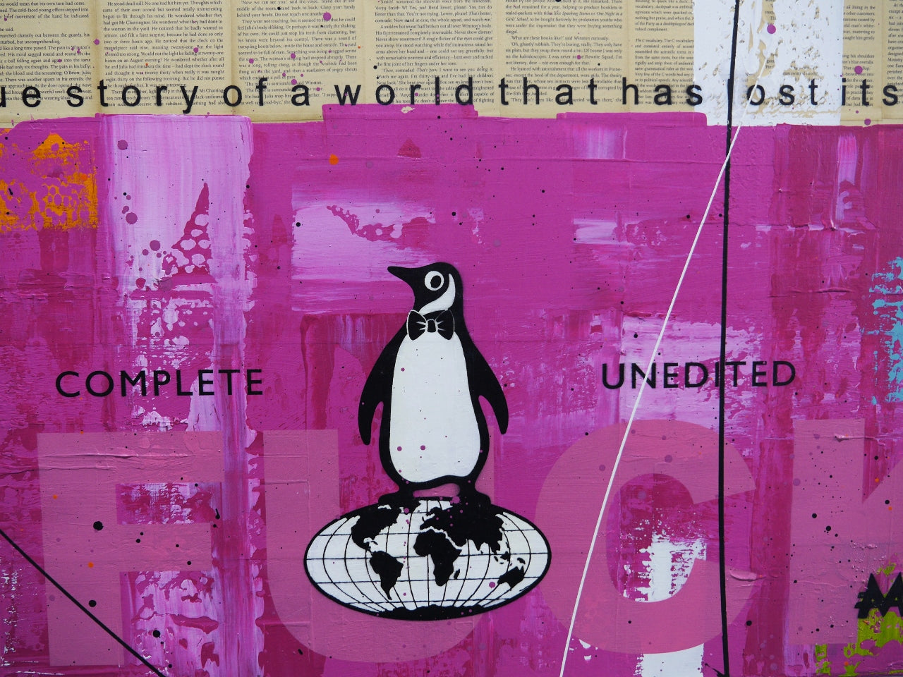 Your World 140cm x 100cm Urban Pop Book Club Painting