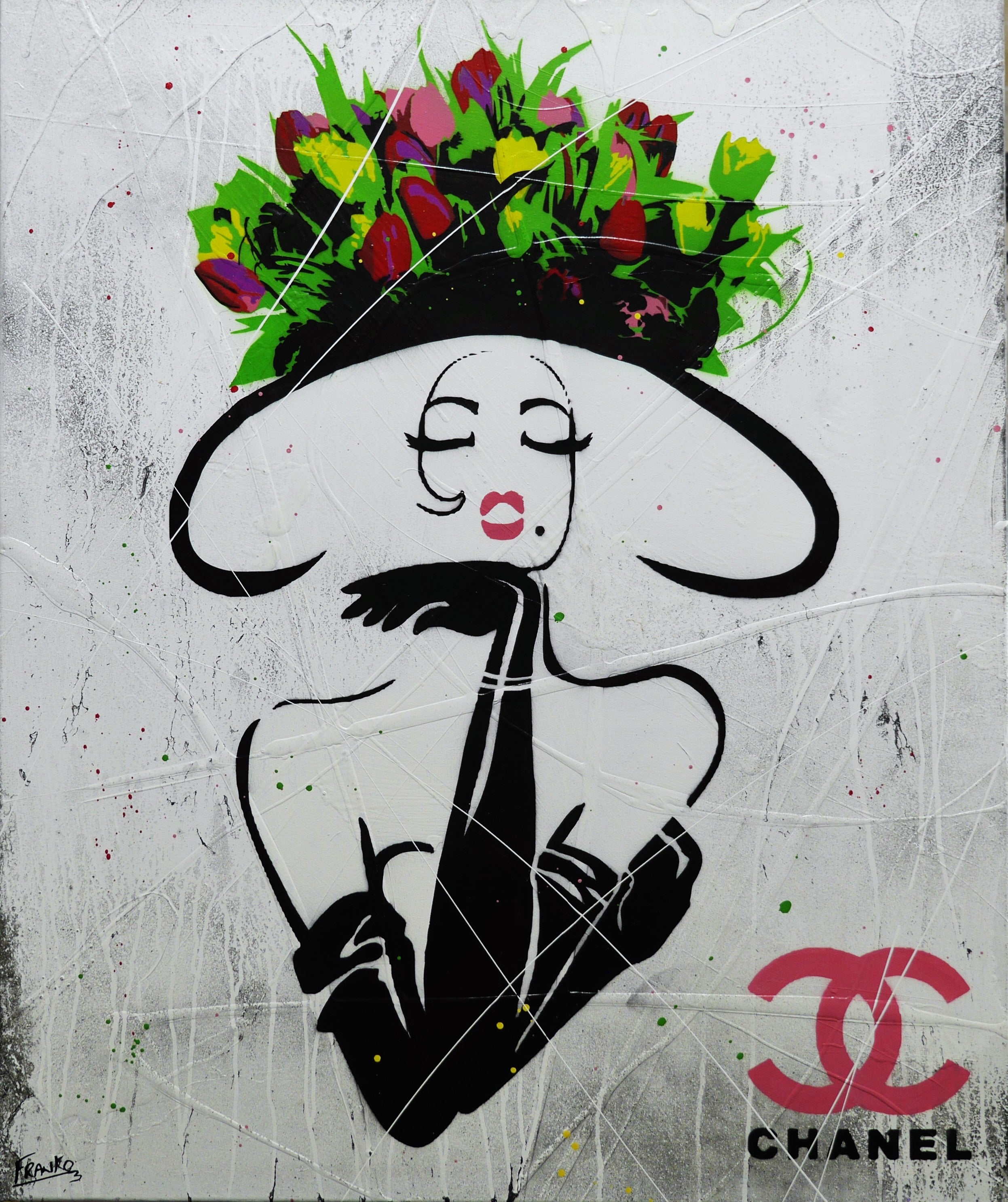 Raw Class Classic 120cm x 100cm Textured Urban Pop Art Painting-Urban Pop Art-[Franko_Artist]-[Australian_artist]-[Gold_Coast]-[Brisbane]-[modern]-[contemporary]-[original]-[Large_artwork]-Franklin Art Studio