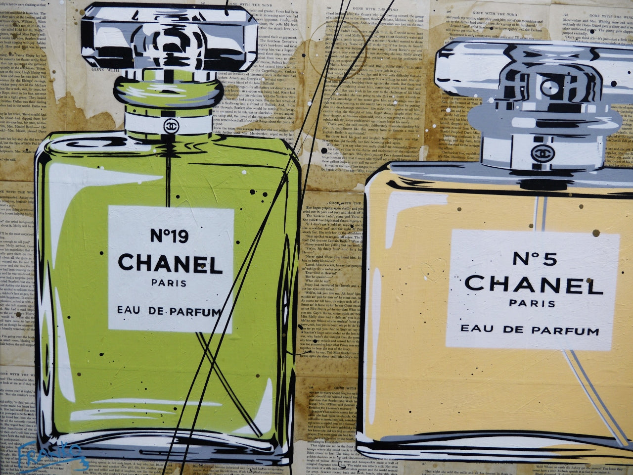 Summer Coco 160cm x 60cm Urban Pop Book Club Painting